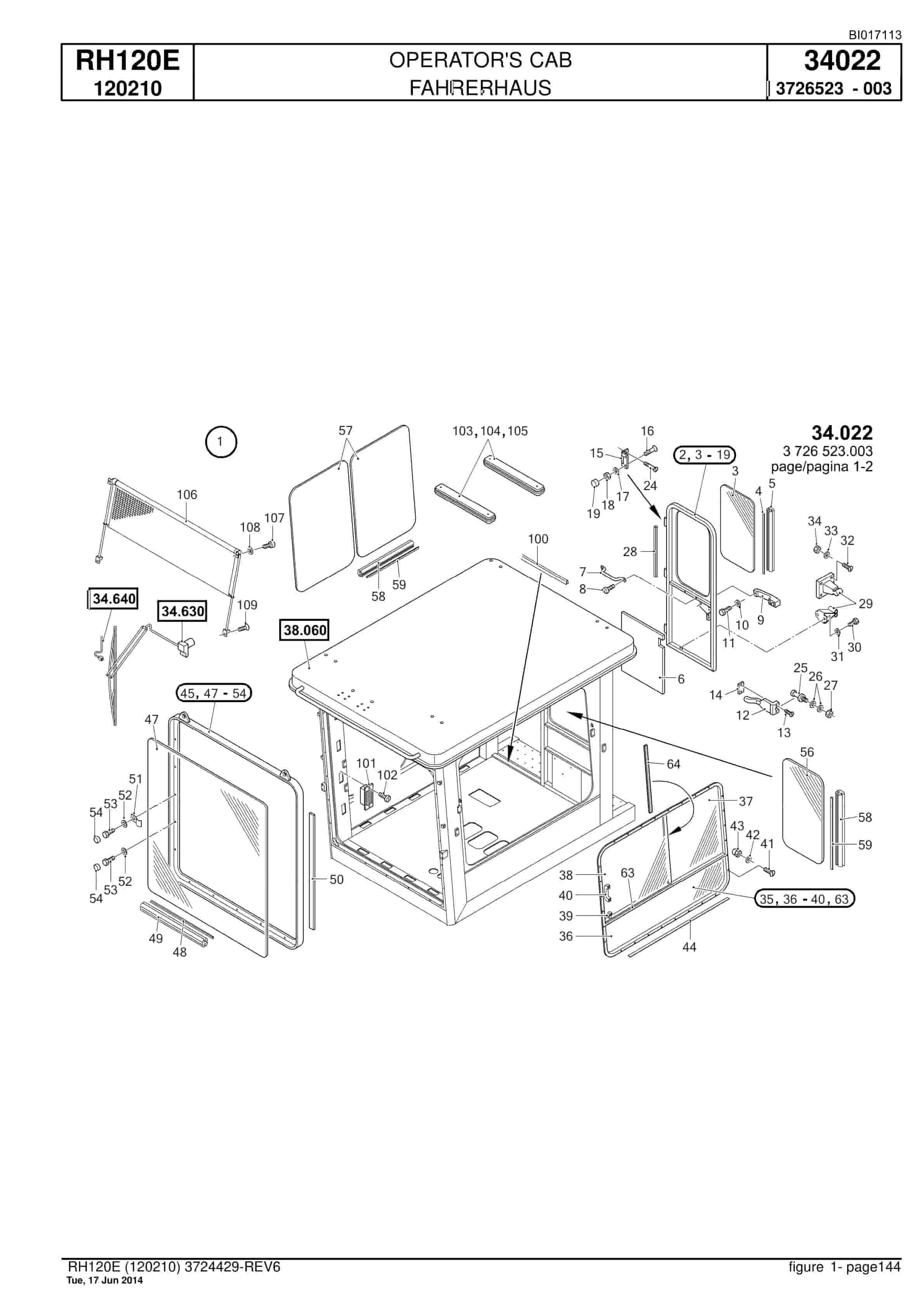 Caterpillar 6030 Hydraulic Shovel Spare Parts Manual BI017113-3