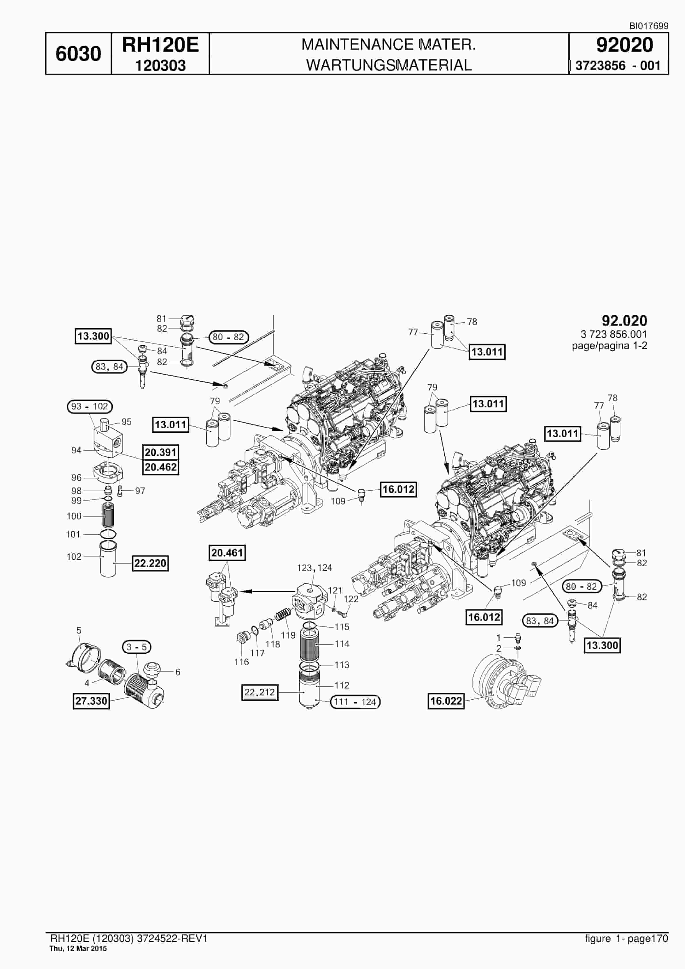 Caterpillar 6030 Hydraulic Shovel Spare Parts Manual BI017699-5