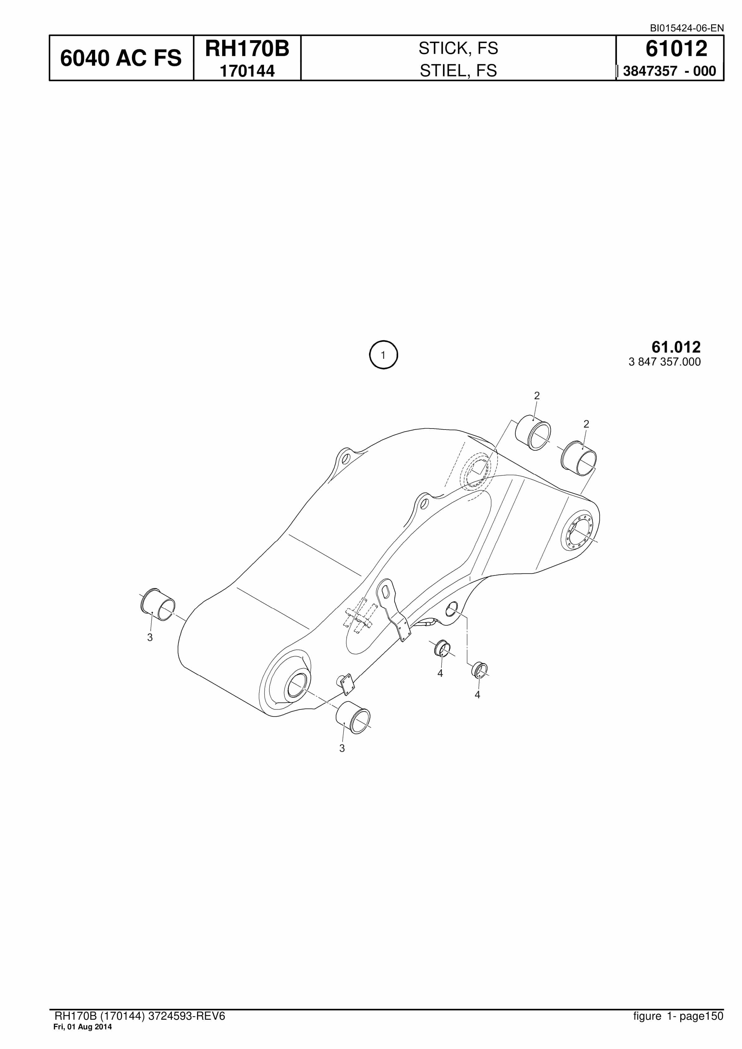 Caterpillar 6040 AC FS Hydraulic Shovel Spare Parts Manual BI015424-06-EN-4