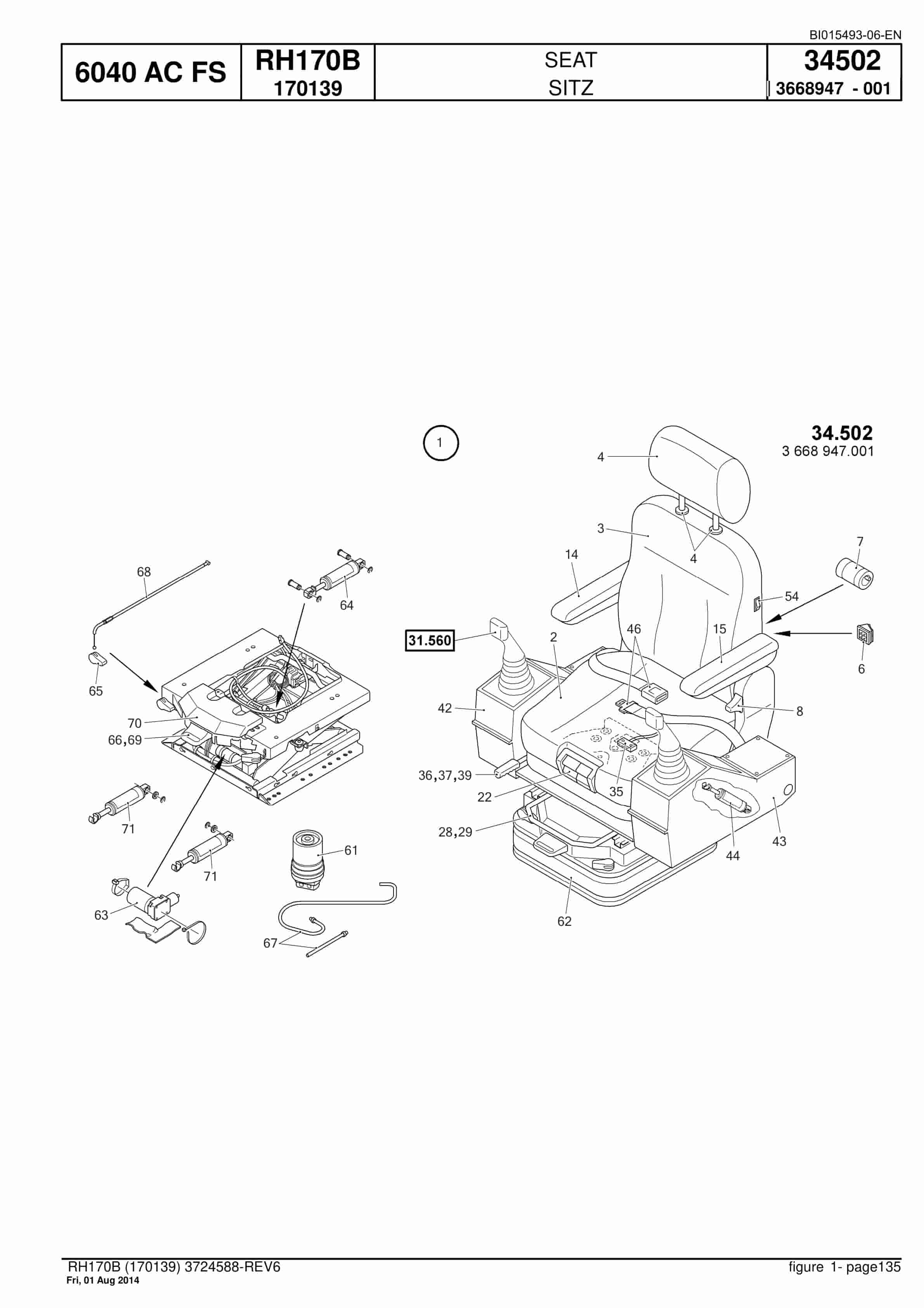 Caterpillar 6040 AC FS Hydraulic Shovel Spare Parts Manual BI015493-06-EN-3