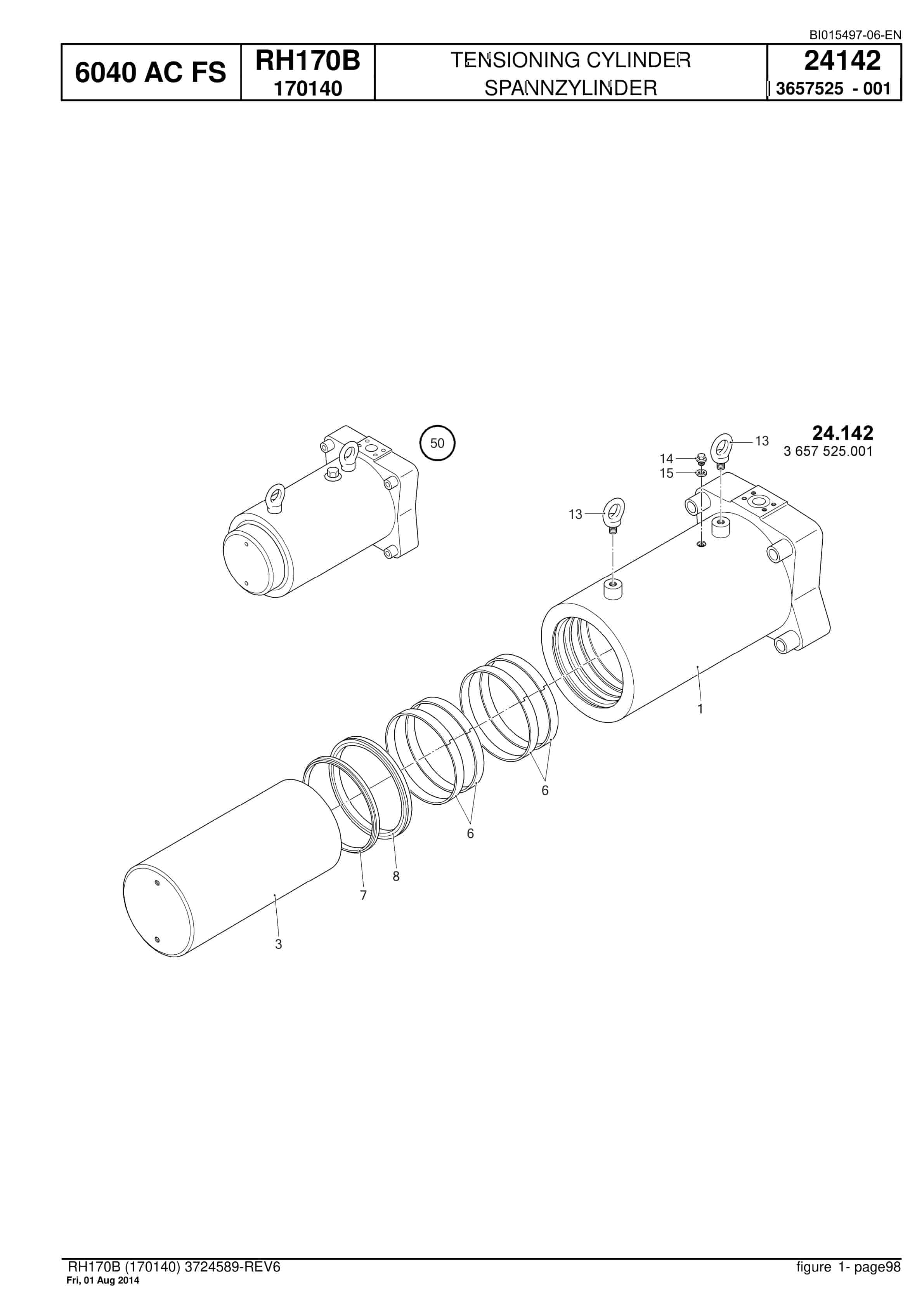 Caterpillar 6040 AC FS Hydraulic Shovel Spare Parts Manual BI015497-06-EN-2