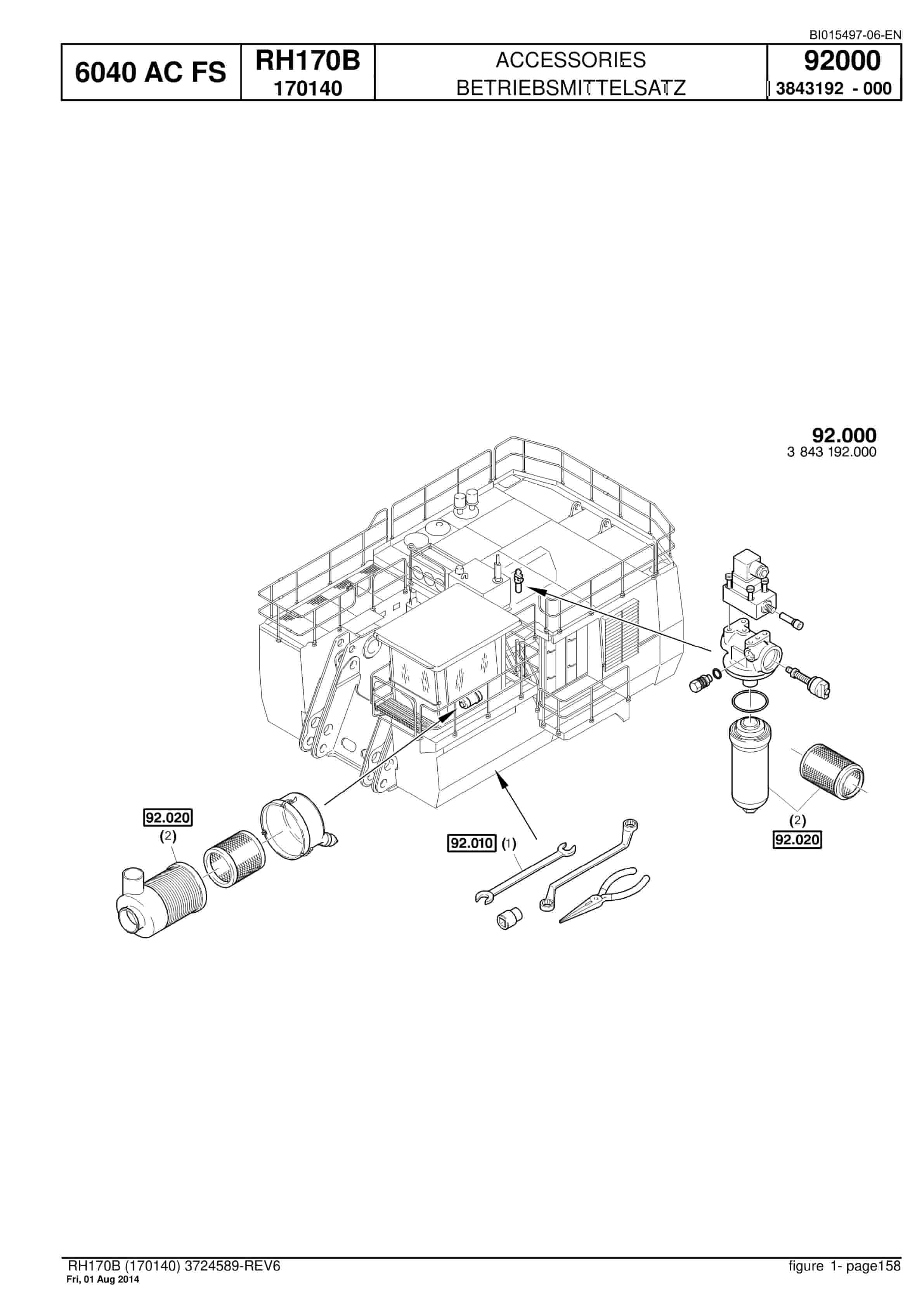 Caterpillar 6040 AC FS Hydraulic Shovel Spare Parts Manual BI015497-06-EN-5