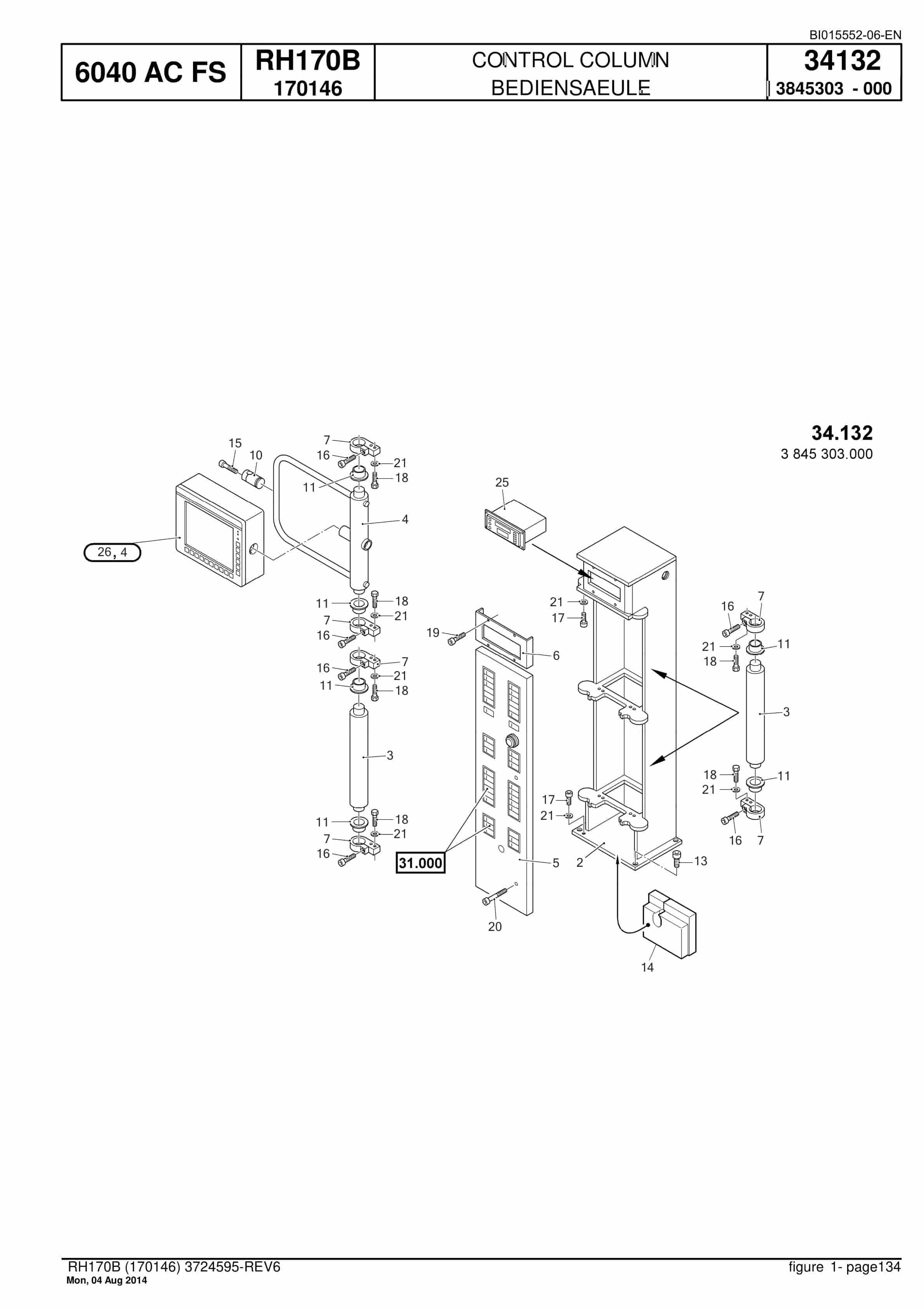 Caterpillar 6040 AC FS Hydraulic Shovel Spare Parts Manual BI015552-06-EN-3