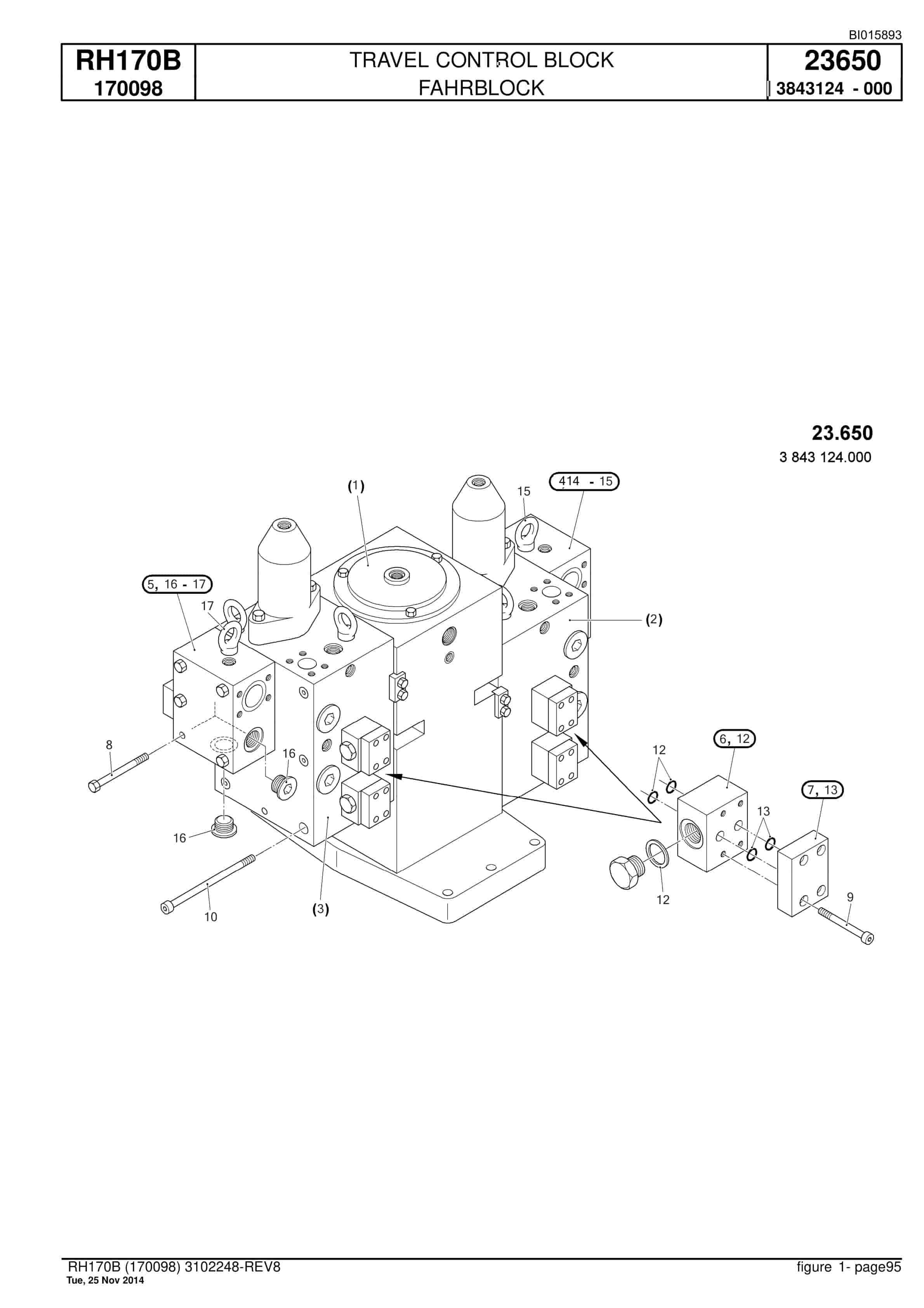 Caterpillar 6040 AC FS Hydraulic Shovel Spare Parts Manual BI015893-2