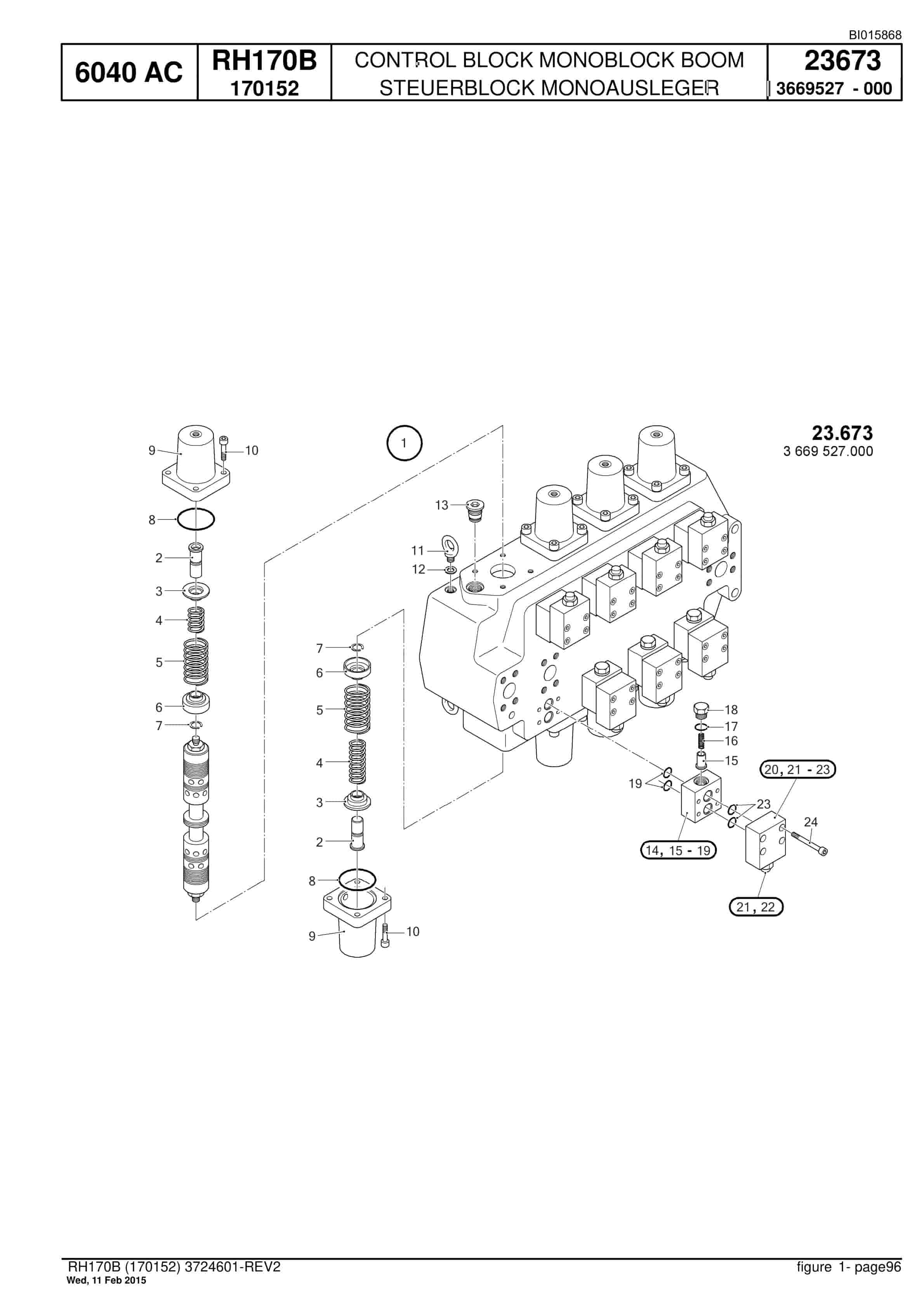 Caterpillar 6040 AC Hydraulic Shovel Spare Parts Manual BI015868-2