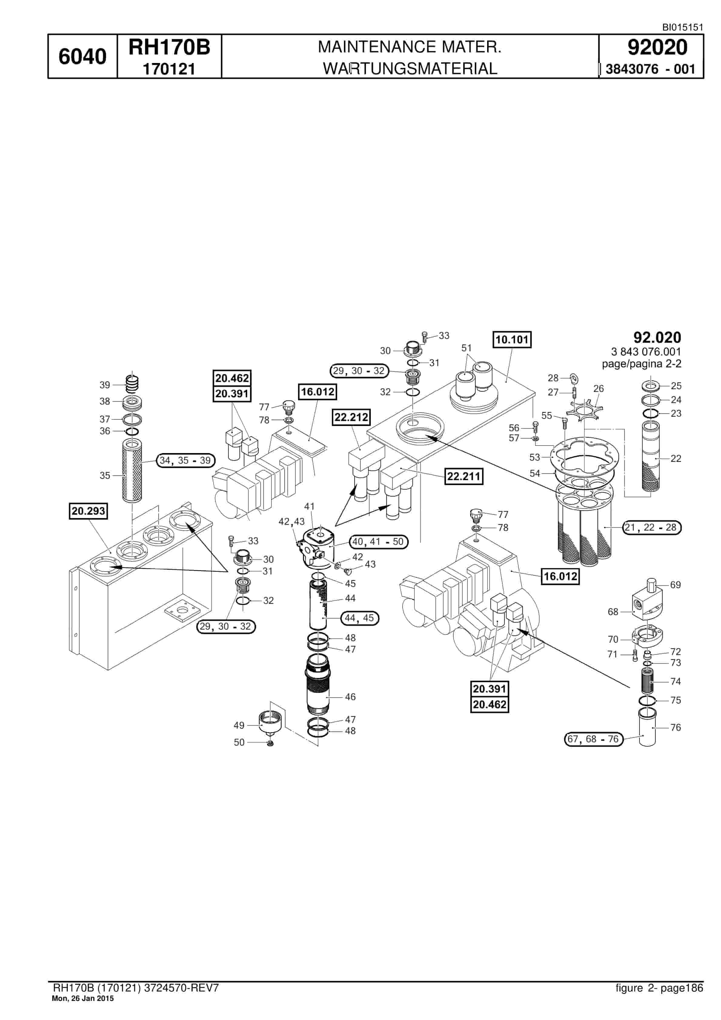 Caterpillar 6040 FS Hydraulic Shovel Spare Parts Manual BI015151-5