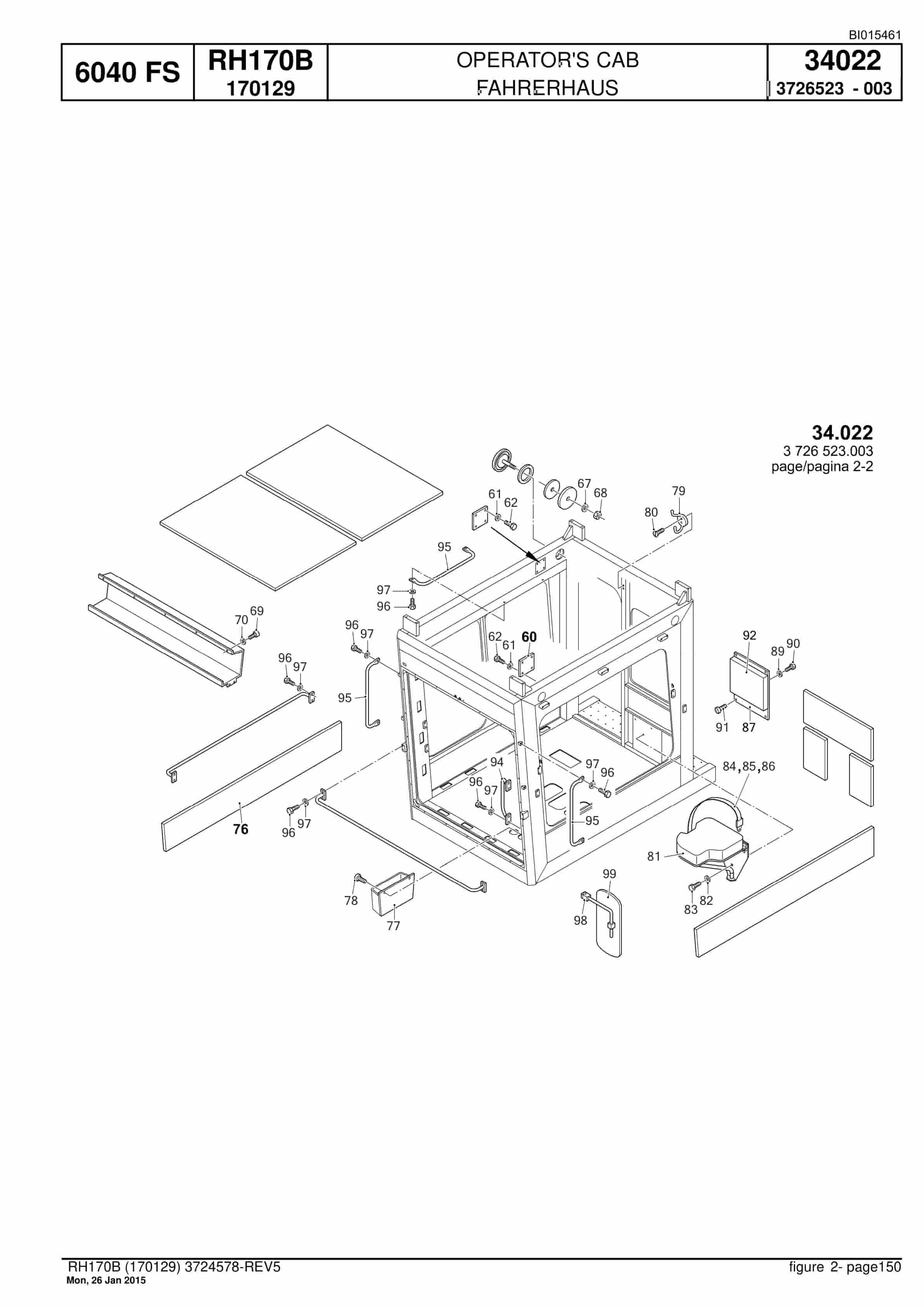 Caterpillar 6040 FS Hydraulic Shovel Spare Parts Manual BI015461-3
