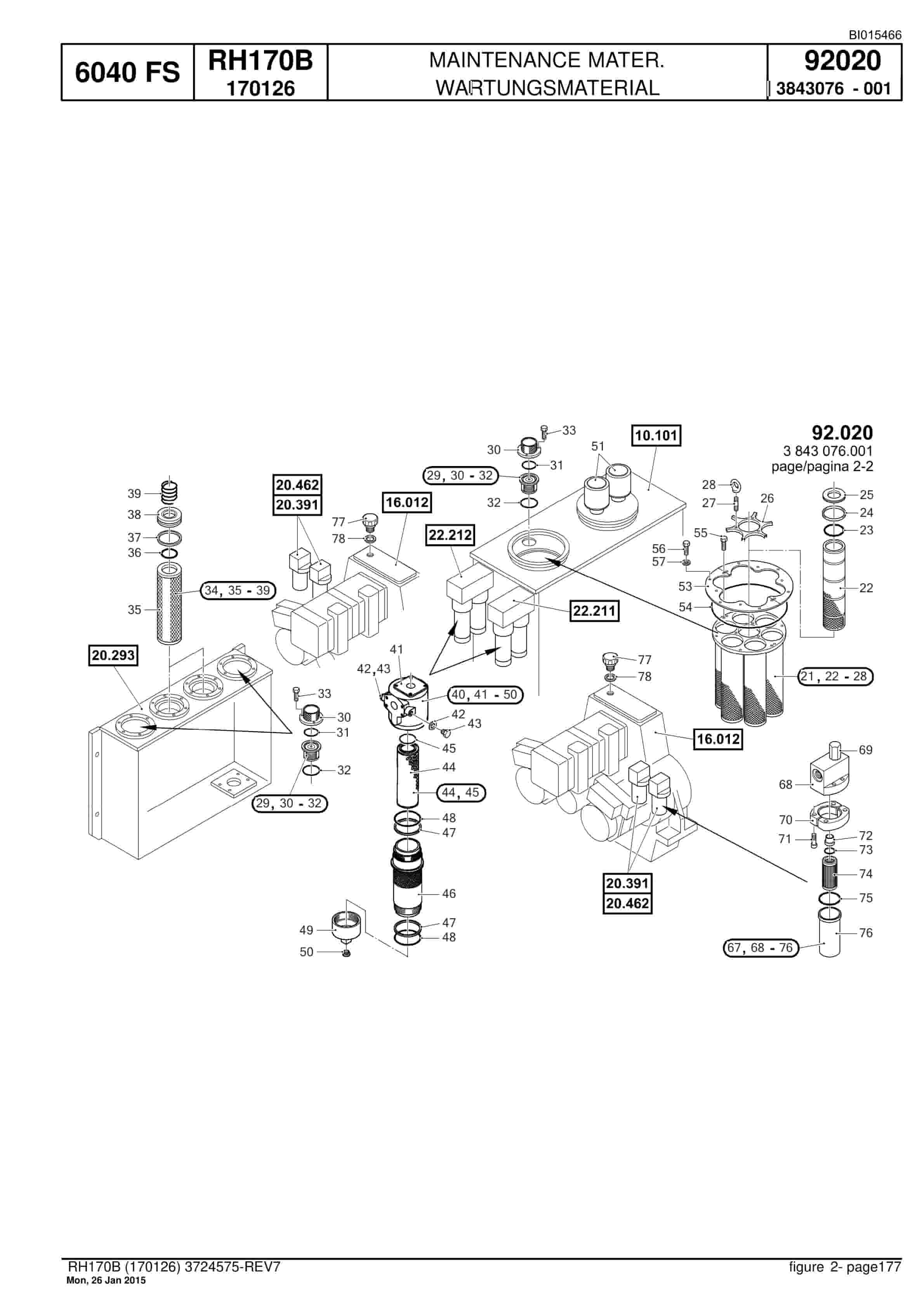 Caterpillar 6040 FS Hydraulic Shovel Spare Parts Manual BI015466-5