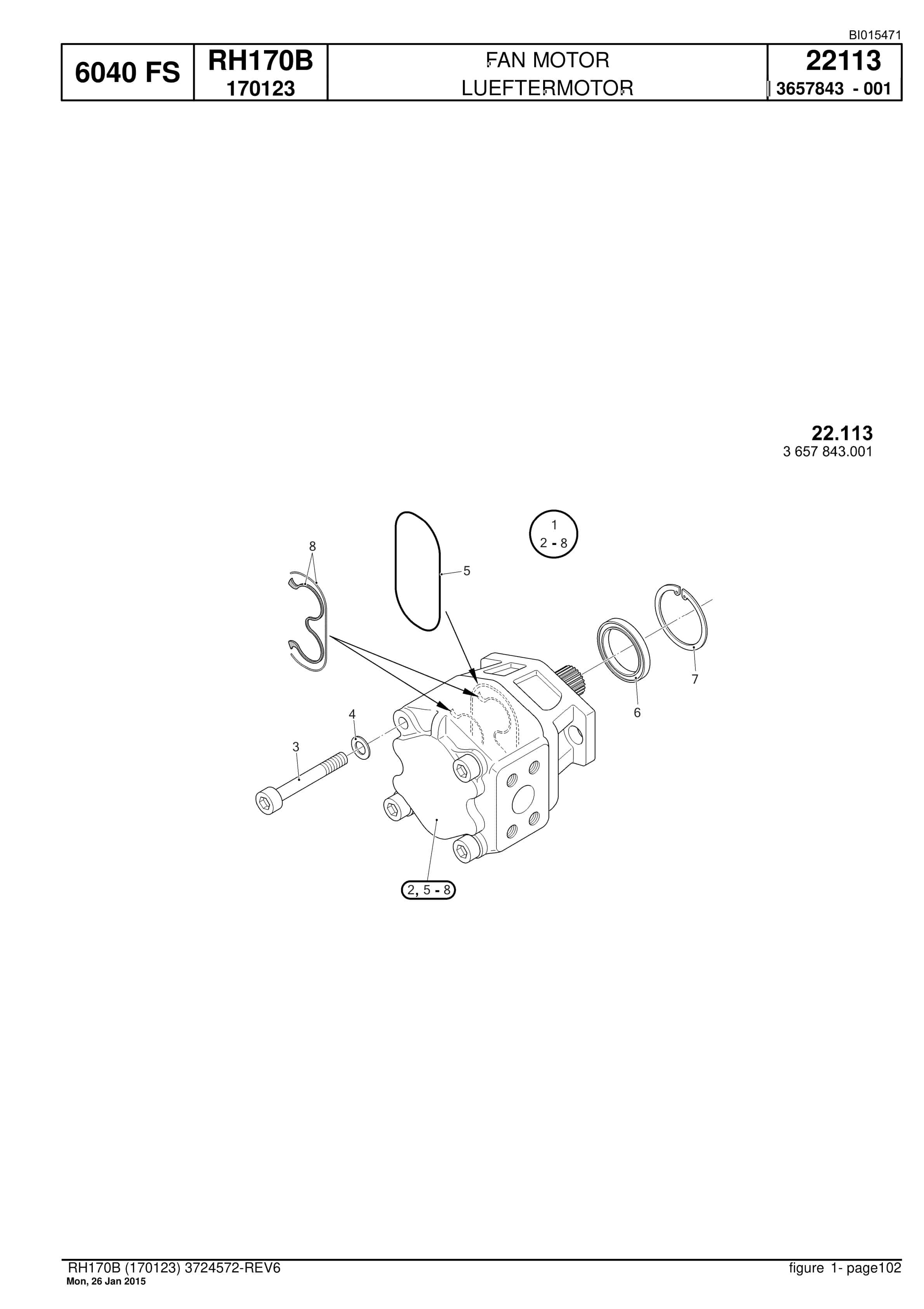 Caterpillar 6040 FS Hydraulic Shovel Spare Parts Manual BI015471-2