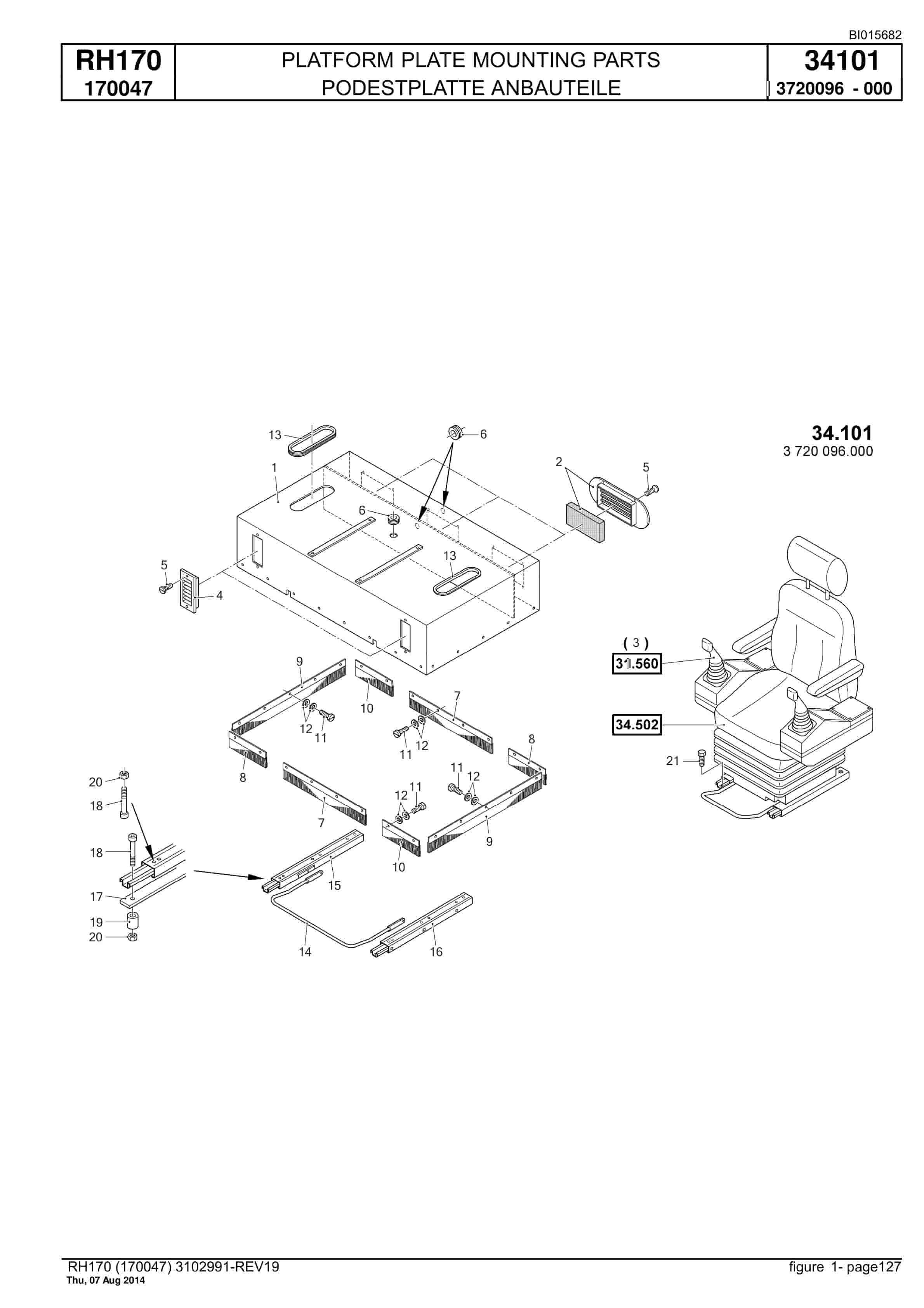 Caterpillar 6040 FS Hydraulic Shovel Spare Parts Manual BI015682-3