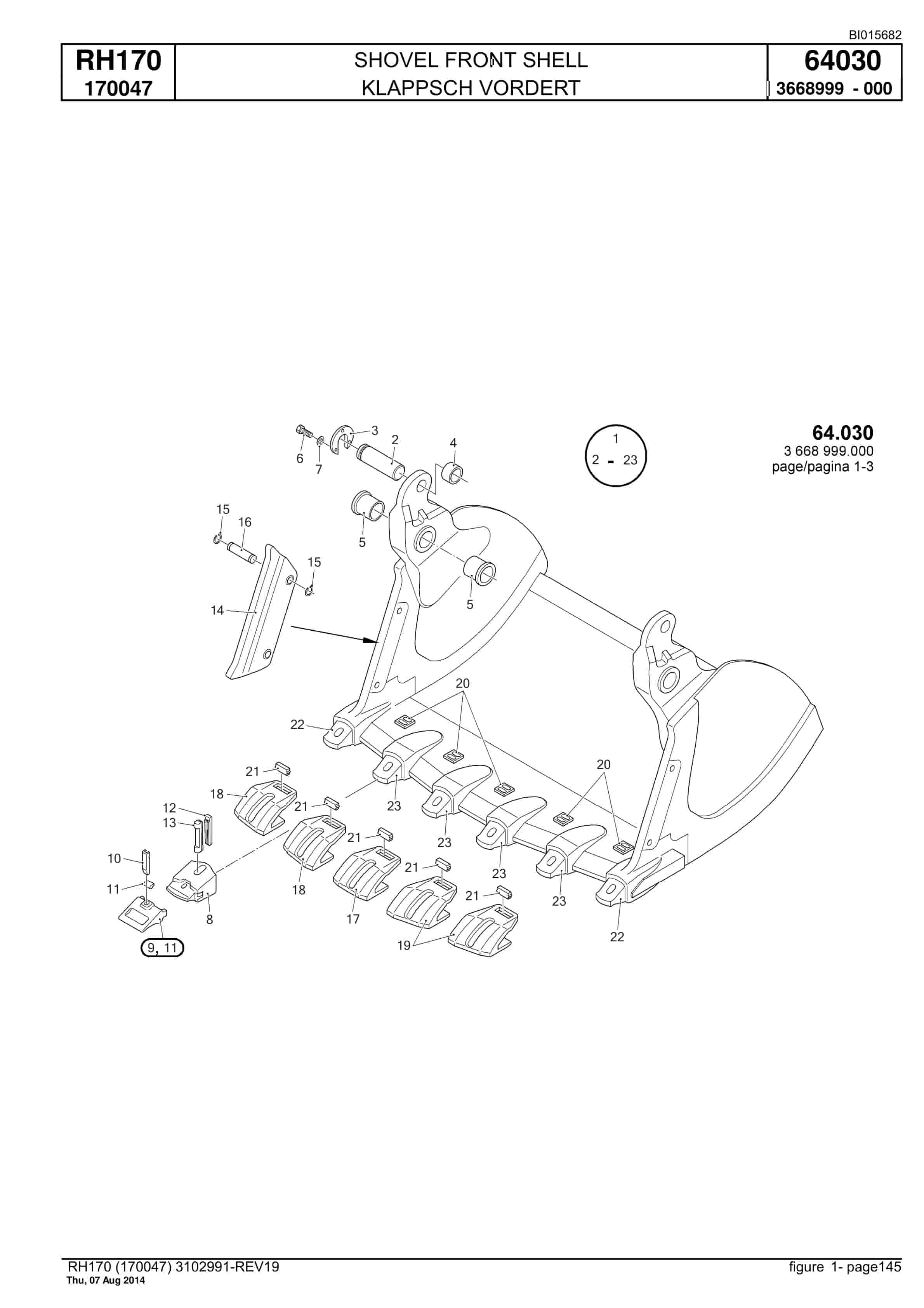 Caterpillar 6040 FS Hydraulic Shovel Spare Parts Manual BI015682-4