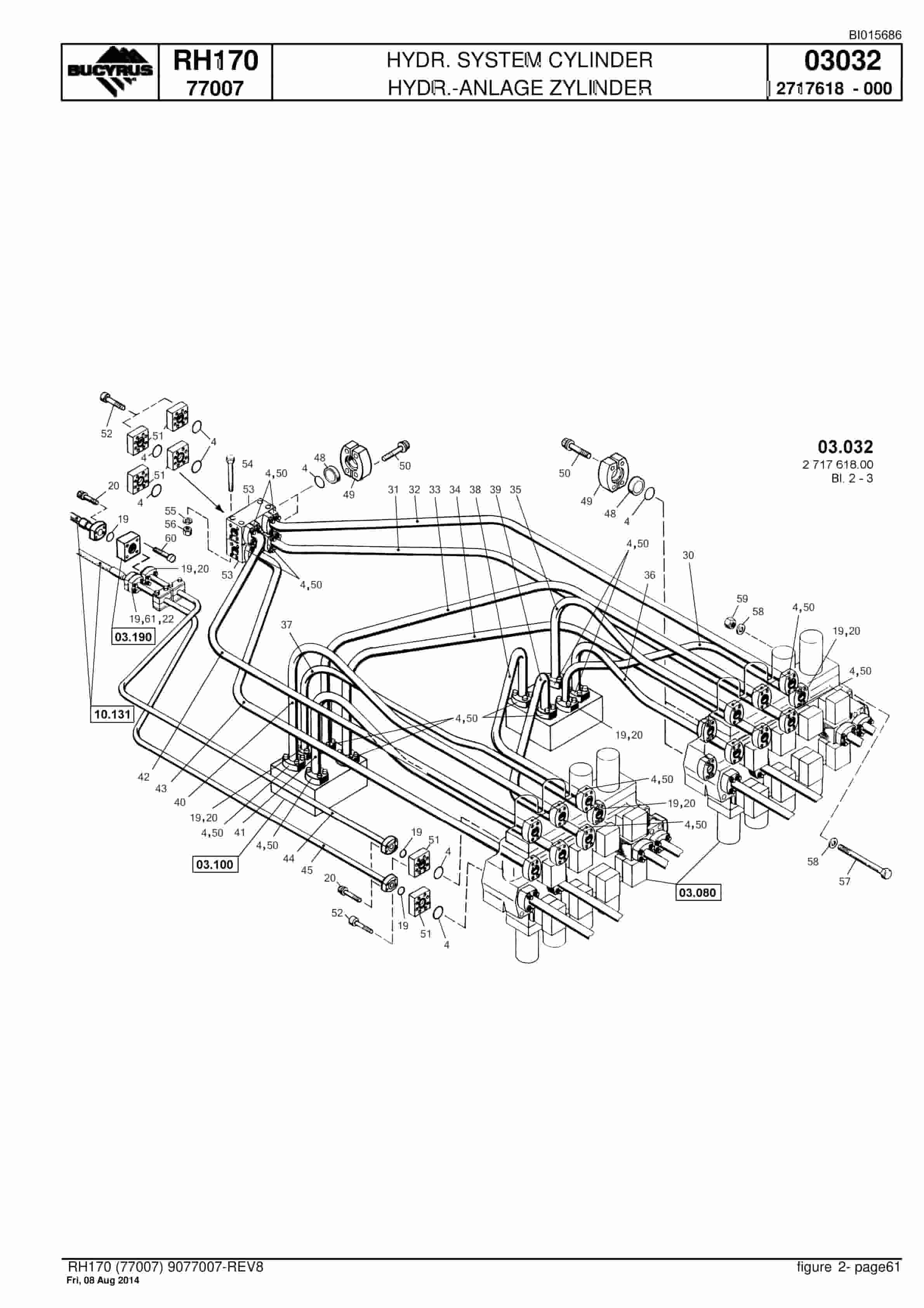 Caterpillar 6040 FS Hydraulic Shovel Spare Parts Manual BI015686-2