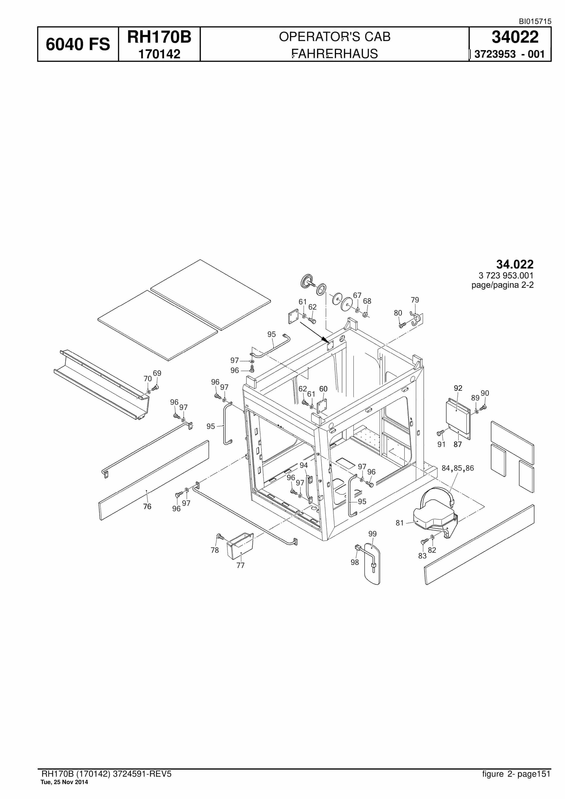 Caterpillar 6040 FS Hydraulic Shovel Spare Parts Manual BI015715-3