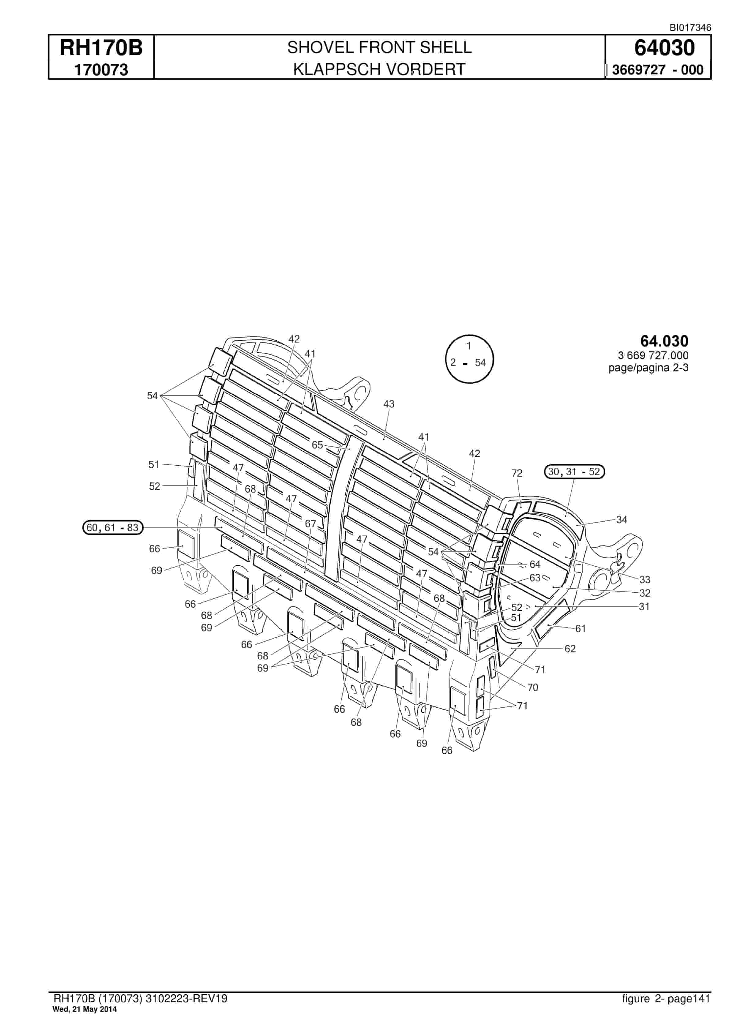 Caterpillar 6040 FS Hydraulic Shovel Spare Parts Manual BI017346-4