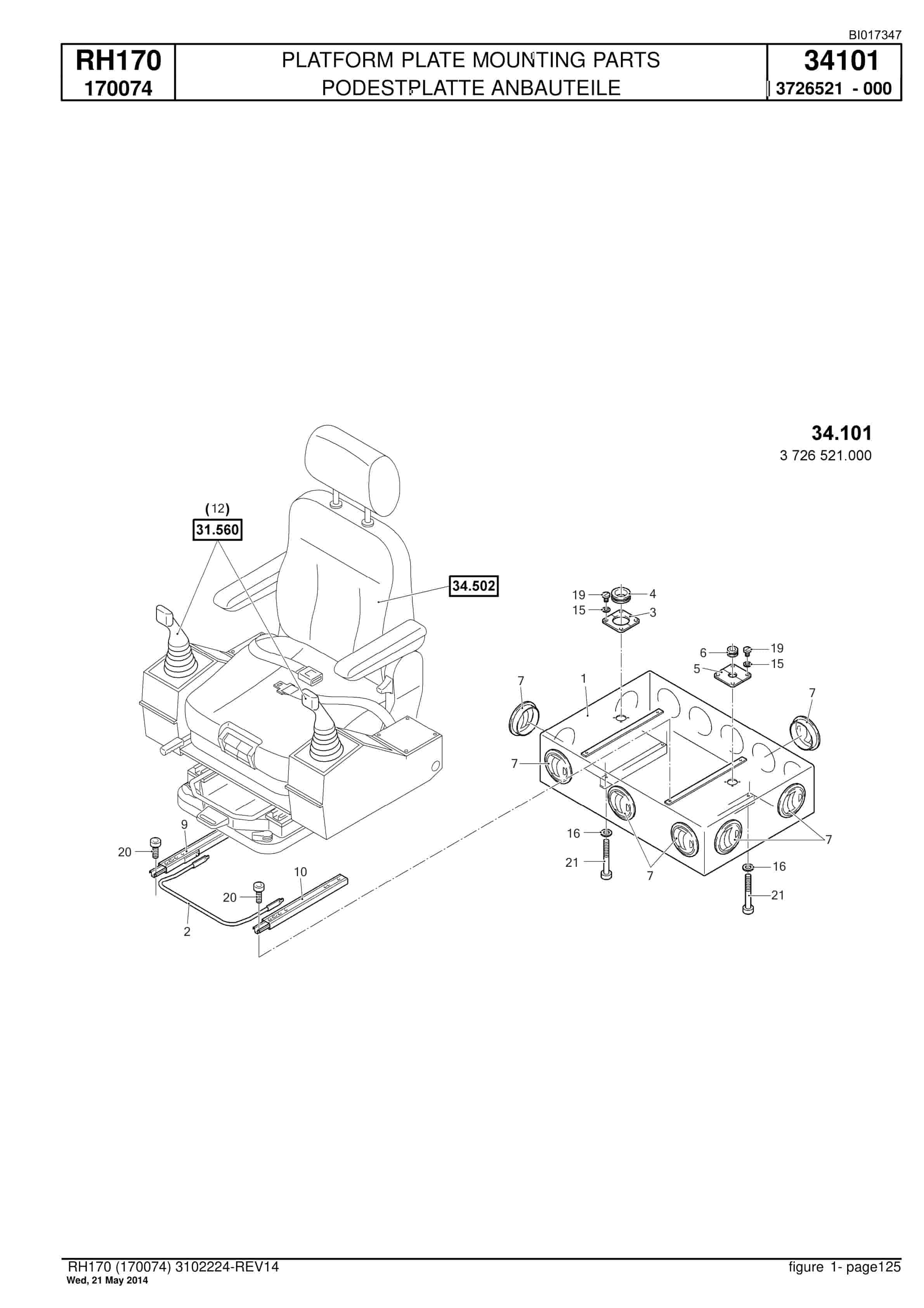 Caterpillar 6040 FS Hydraulic Shovel Spare Parts Manual BI017347-3
