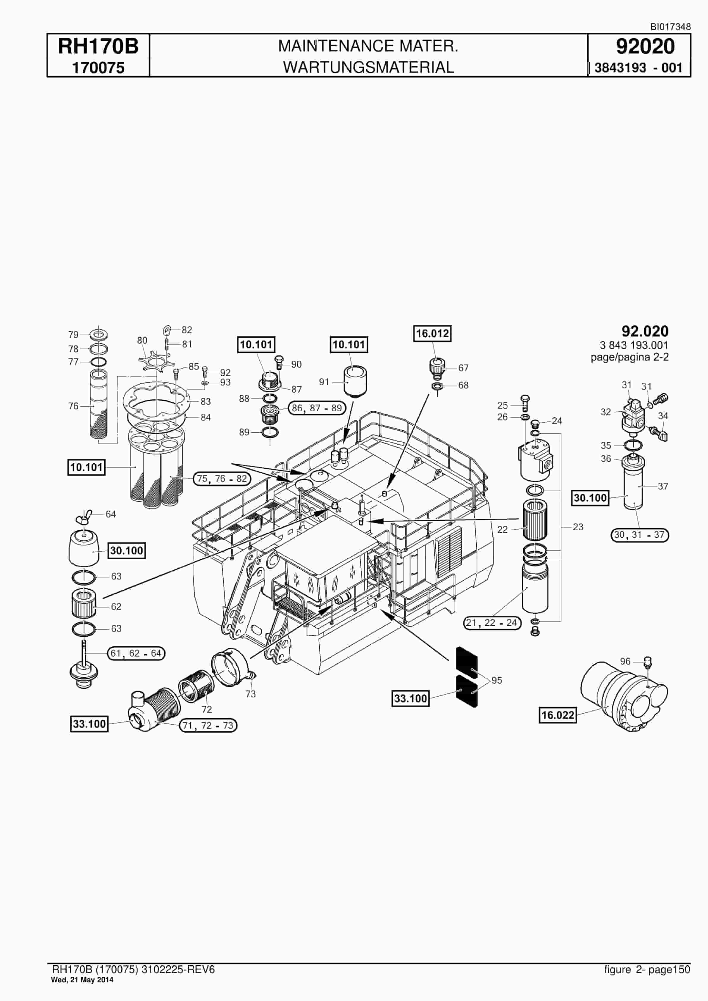 Caterpillar 6040 FS Hydraulic Shovel Spare Parts Manual BI017348-5