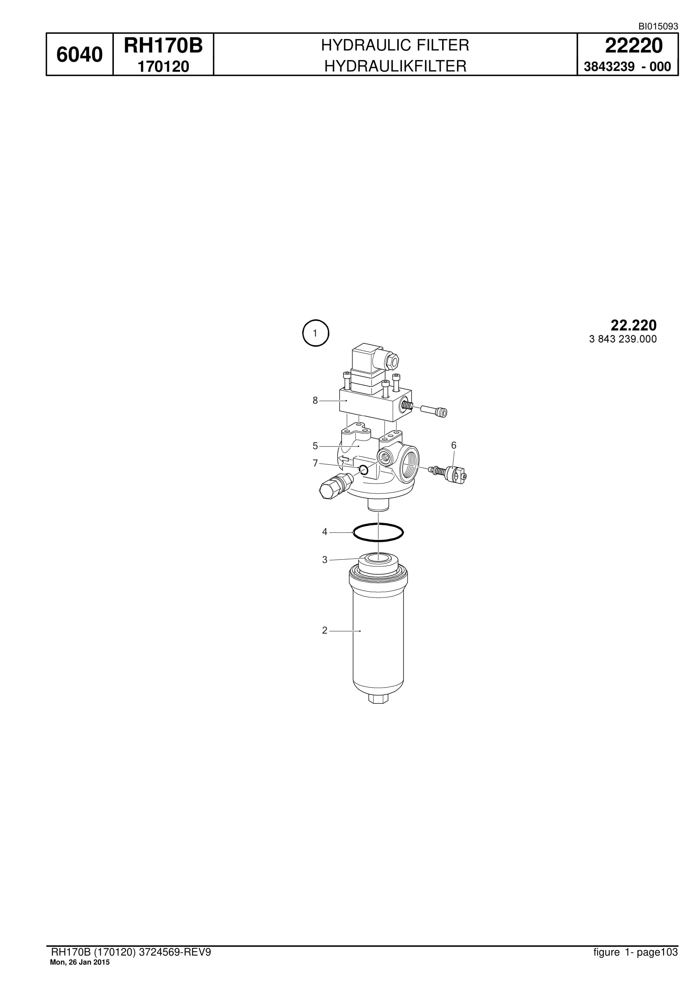Caterpillar 6040 Hydraulic Shovel Spare Parts Manual BI015093-2