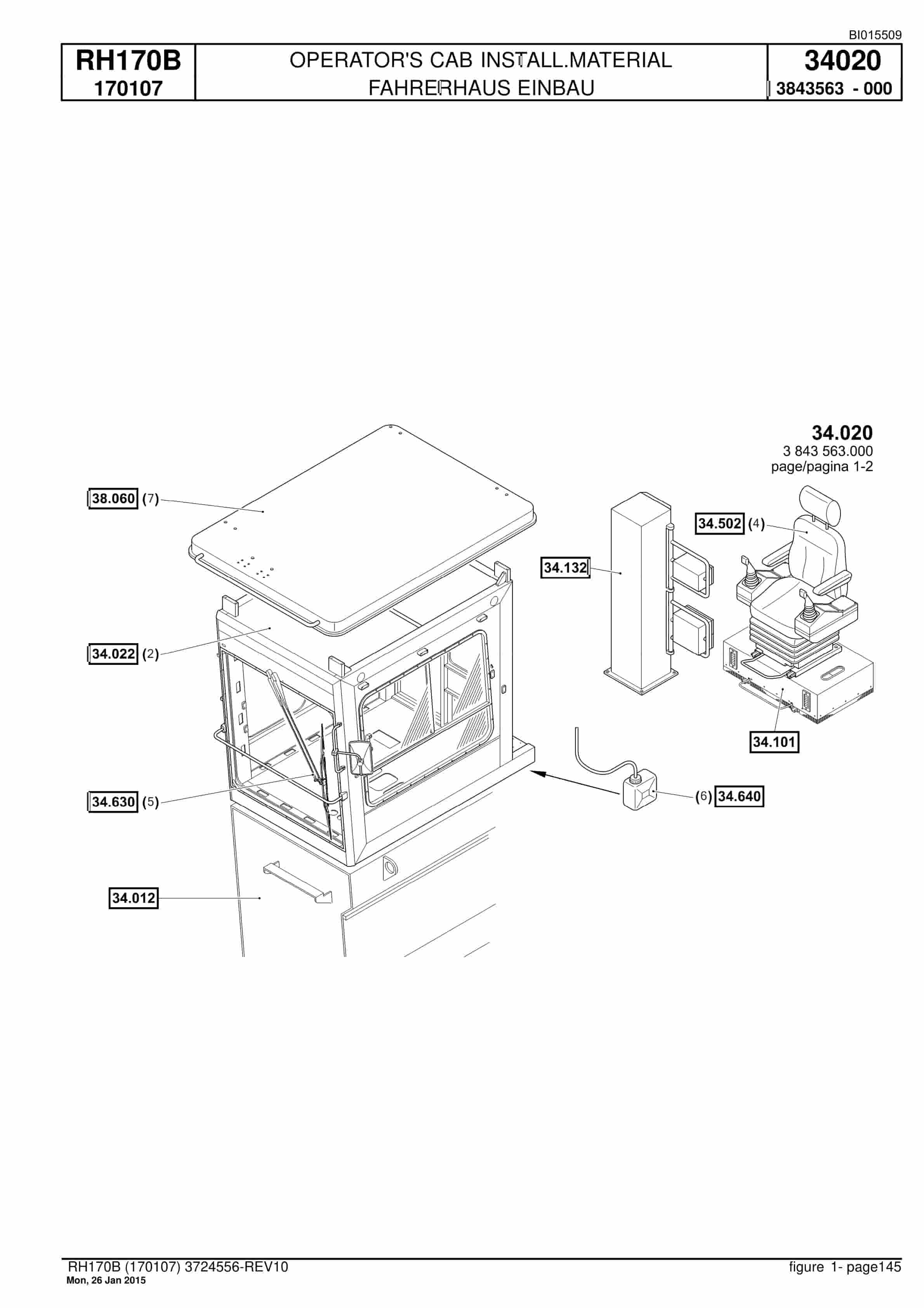 Caterpillar 6040 Hydraulic Shovel Spare Parts Manual BI015509-3