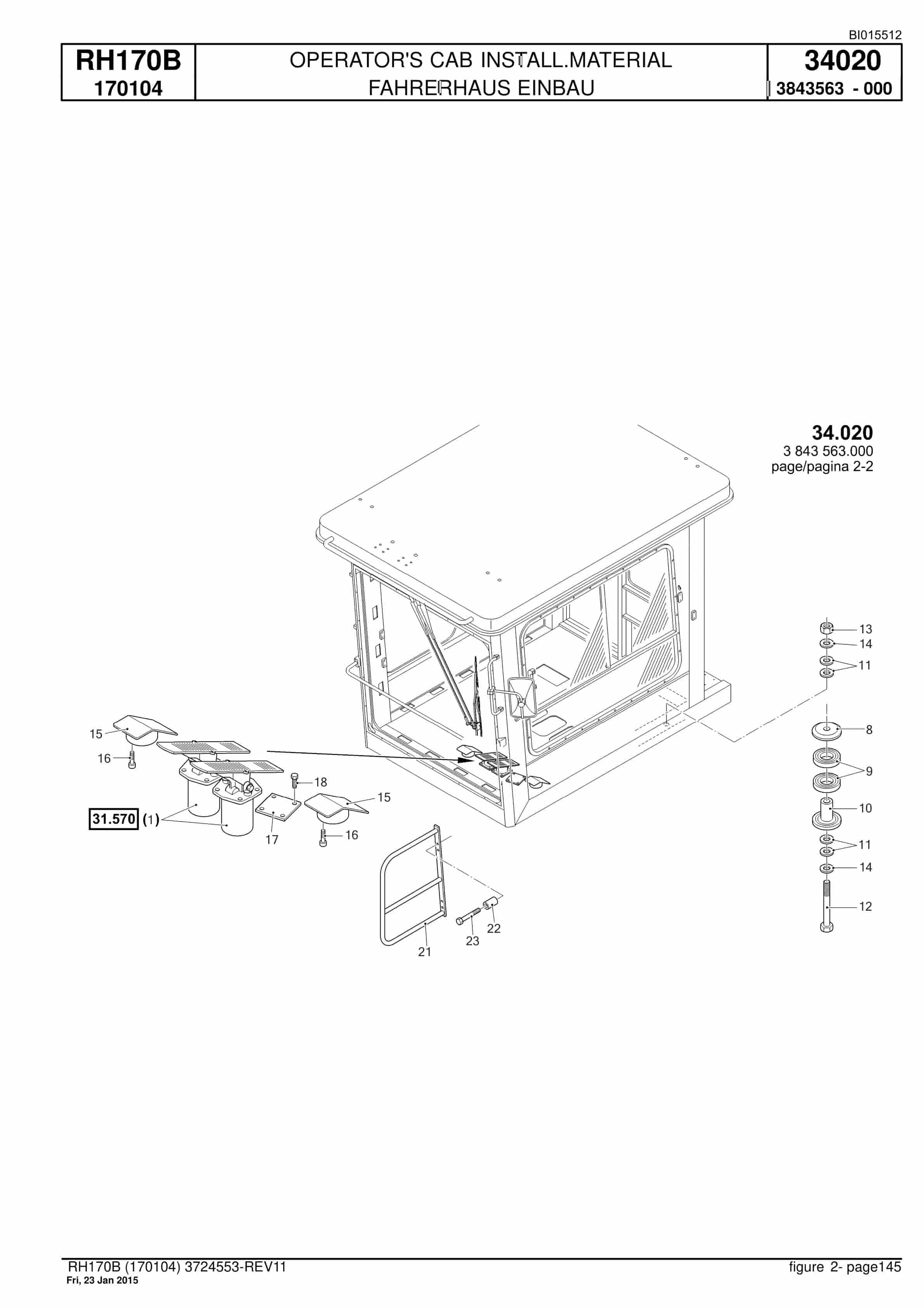 Caterpillar 6040 Hydraulic Shovel Spare Parts Manual BI015512-3