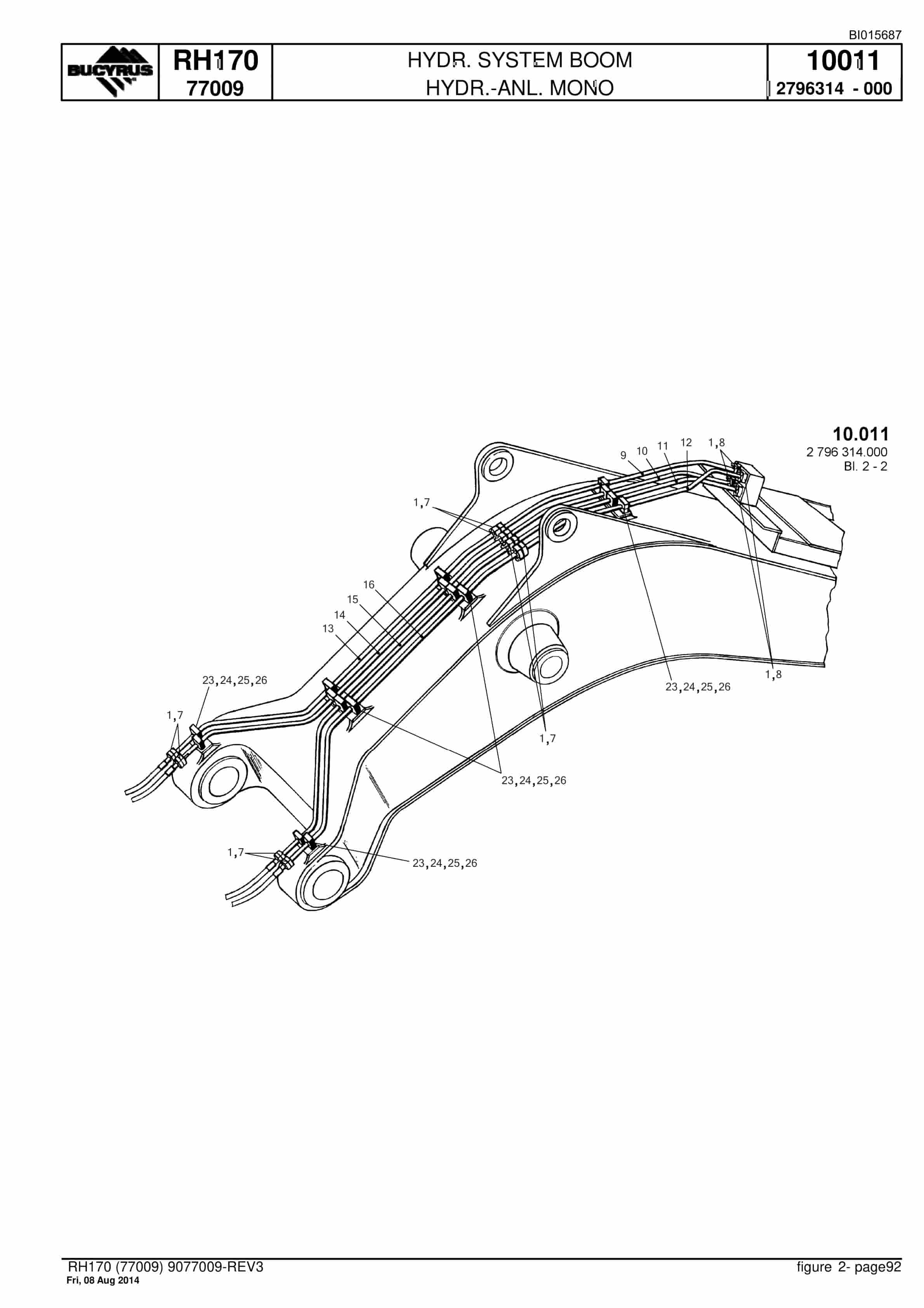 Caterpillar 6040 Hydraulic Shovel Spare Parts Manual BI015687-3