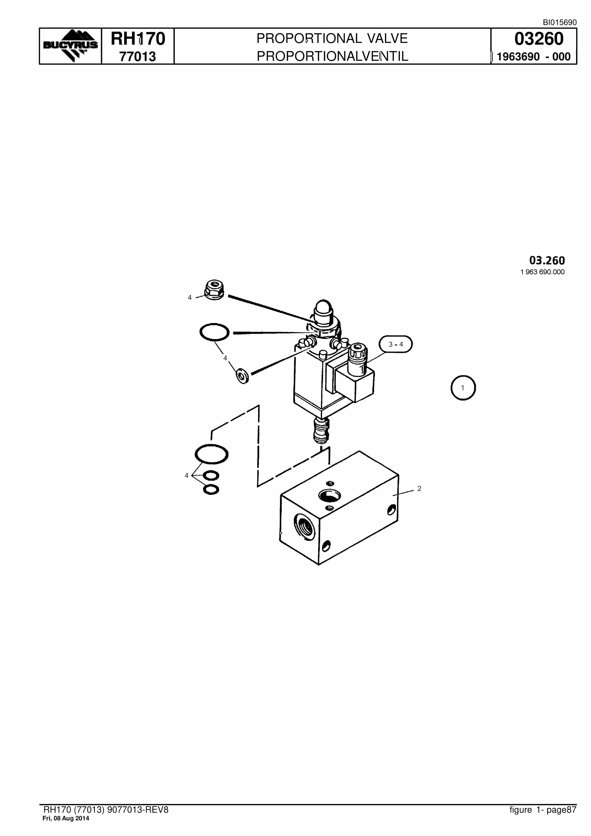 Caterpillar 6040 Hydraulic Shovel Spare Parts Manual BI015690-3