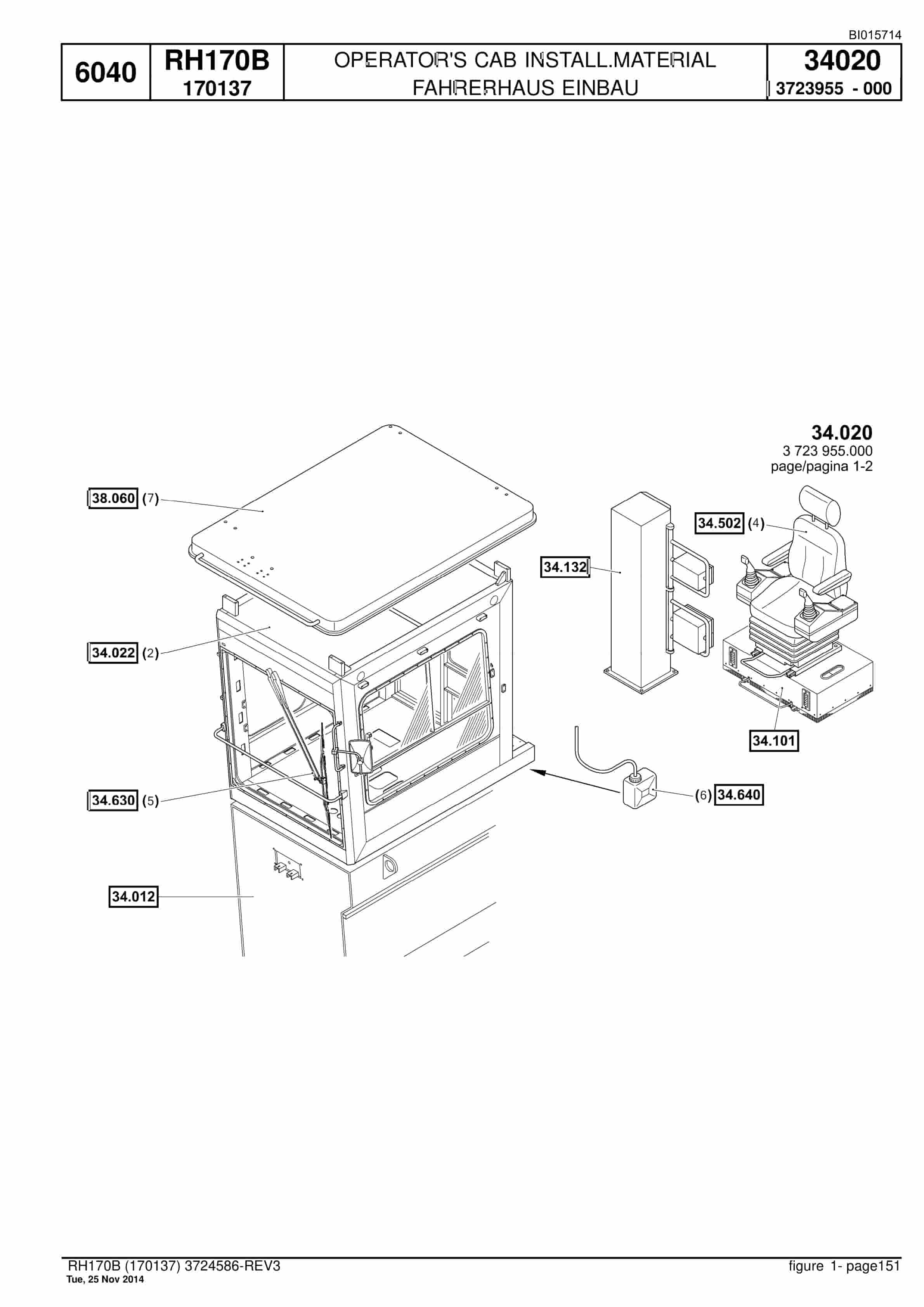 Caterpillar 6040 Hydraulic Shovel Spare Parts Manual BI015714-3