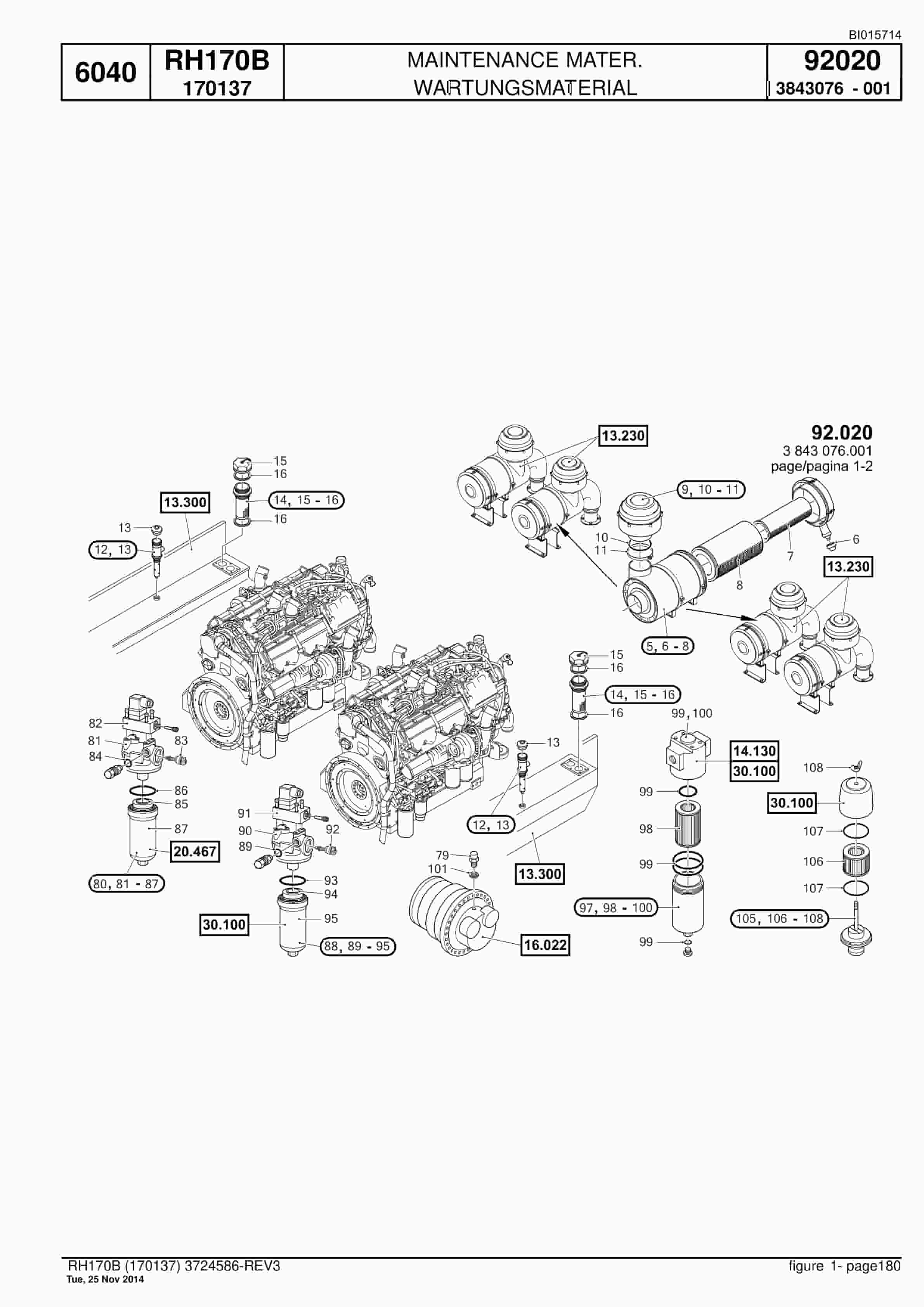 Caterpillar 6040 Hydraulic Shovel Spare Parts Manual BI015714-5