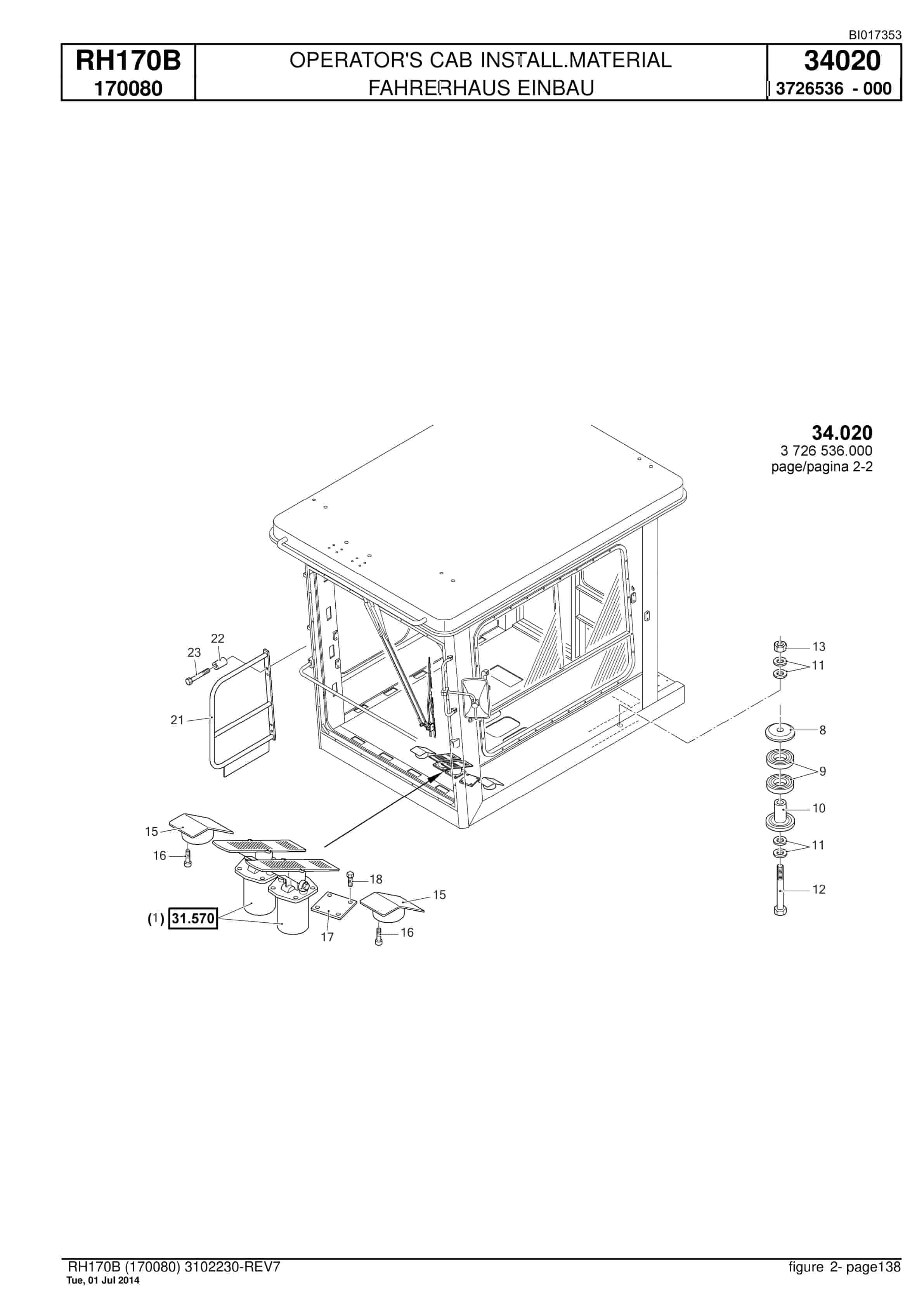 Caterpillar 6040 Hydraulic Shovel Spare Parts Manual BI017353-3