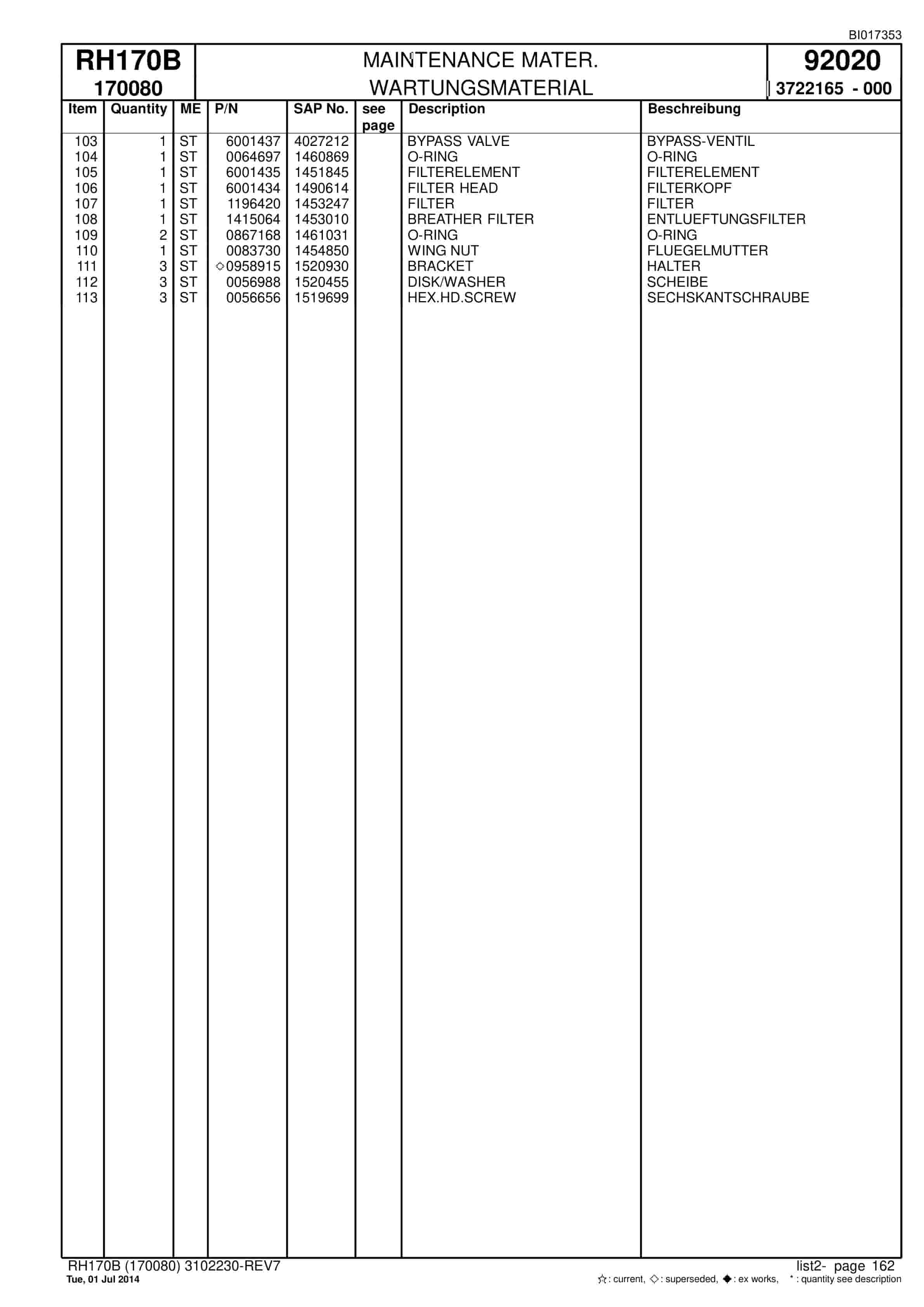 Caterpillar 6040 Hydraulic Shovel Spare Parts Manual BI017353-5