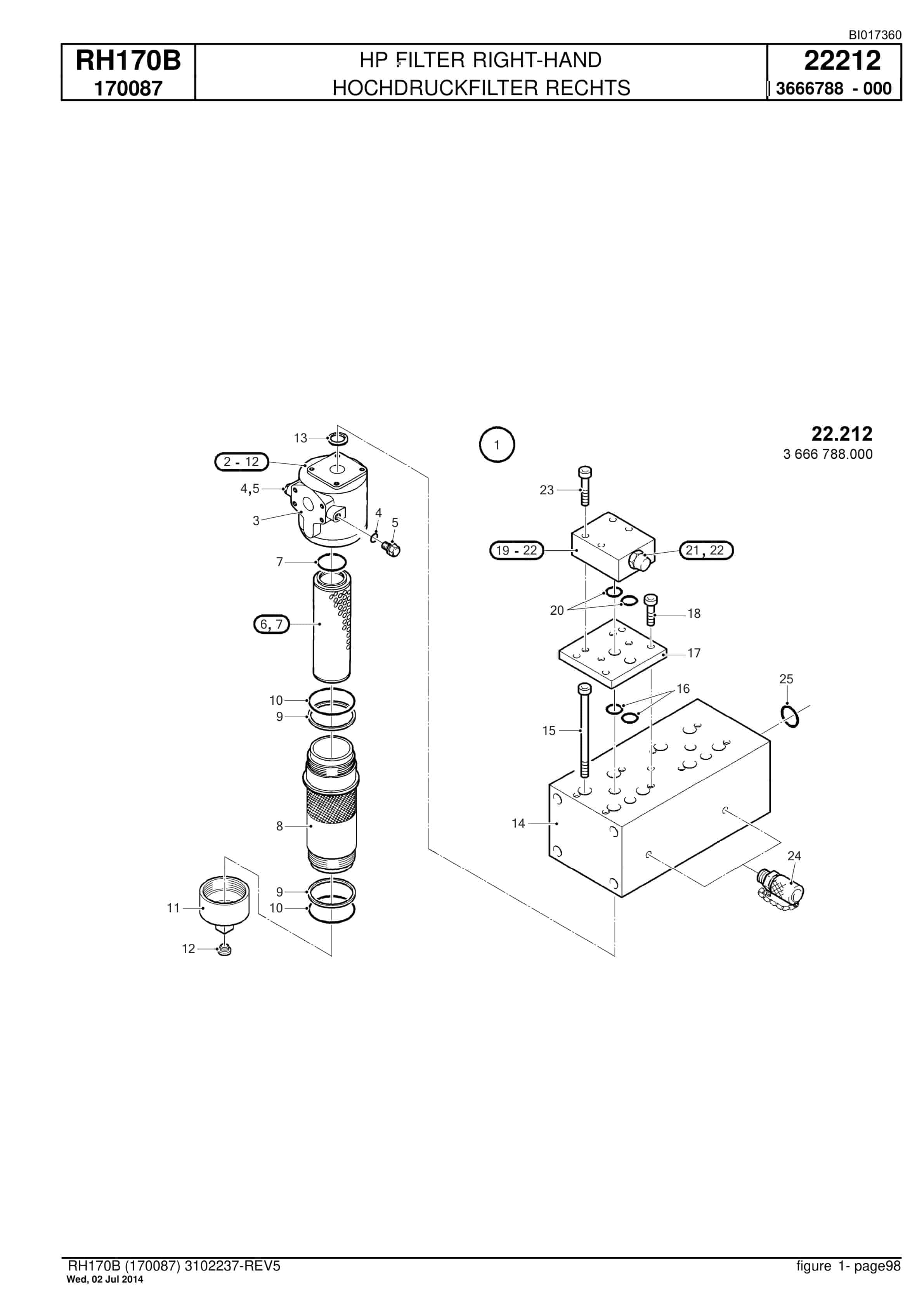 Caterpillar 6040 Hydraulic Shovel Spare Parts Manual BI017360-2