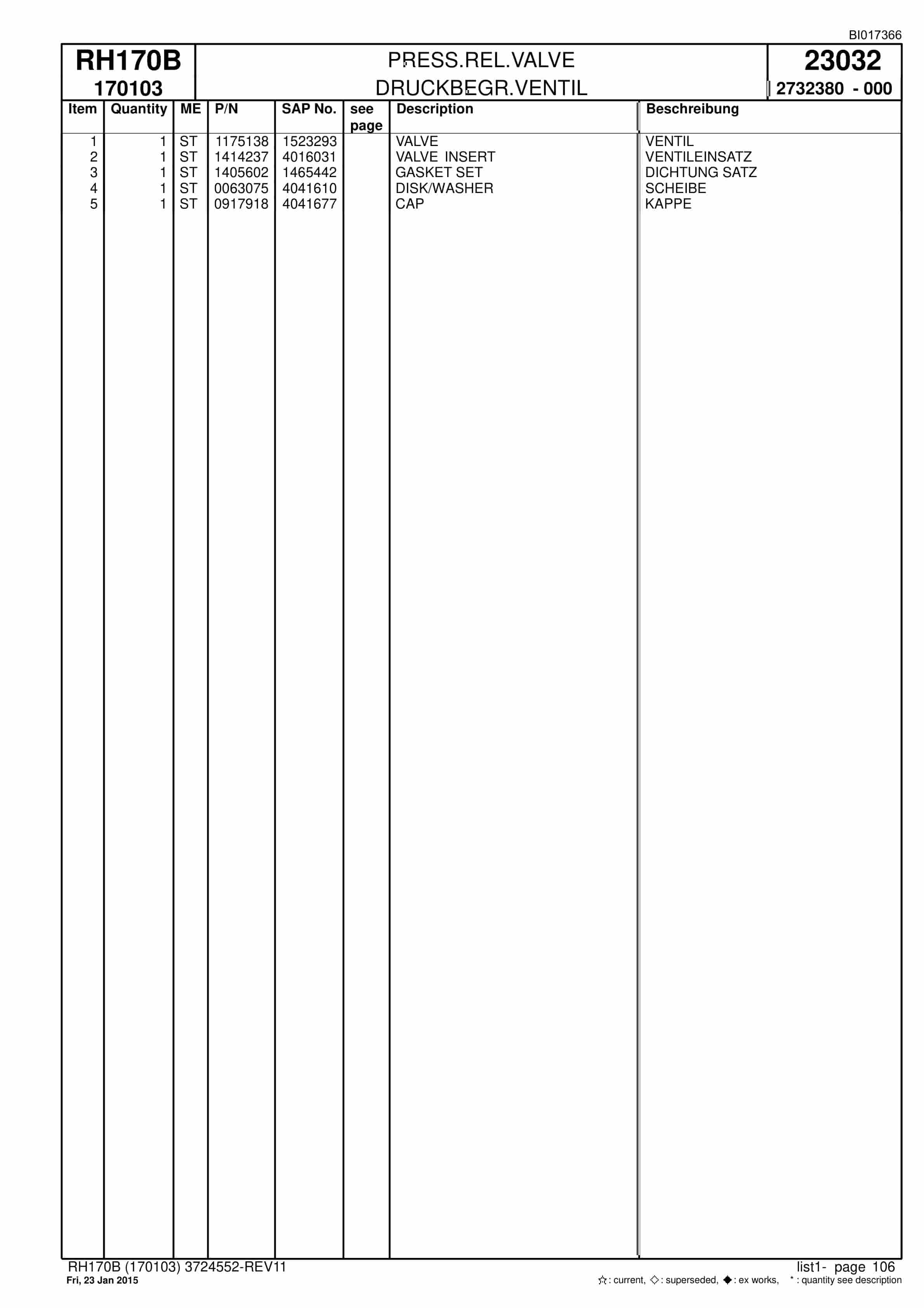 Caterpillar 6040 Hydraulic Shovel Spare Parts Manual BI017366-2