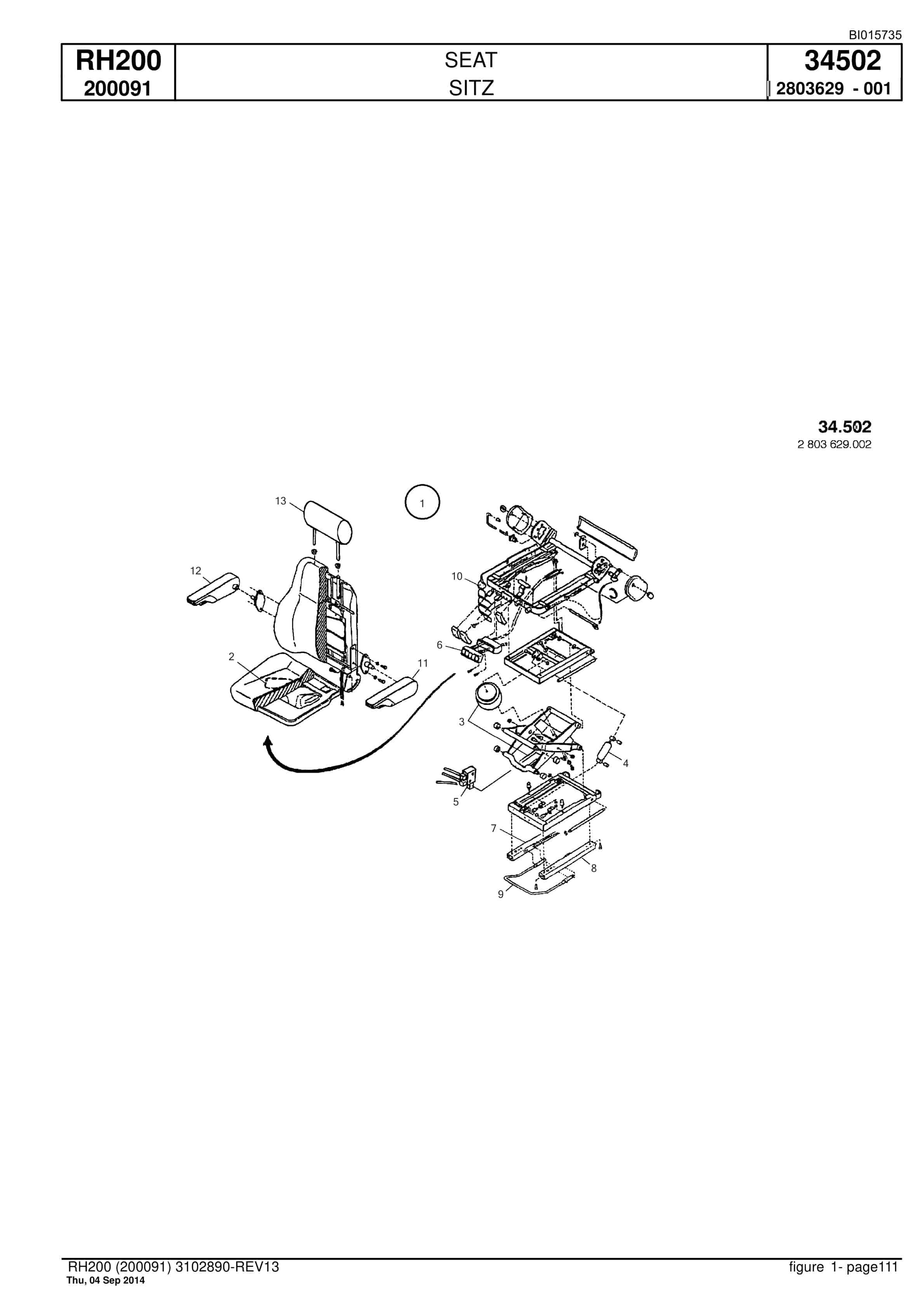 Caterpillar 6050 AC FS Hydraulic Shovel Spare Parts Manual BI015735-3