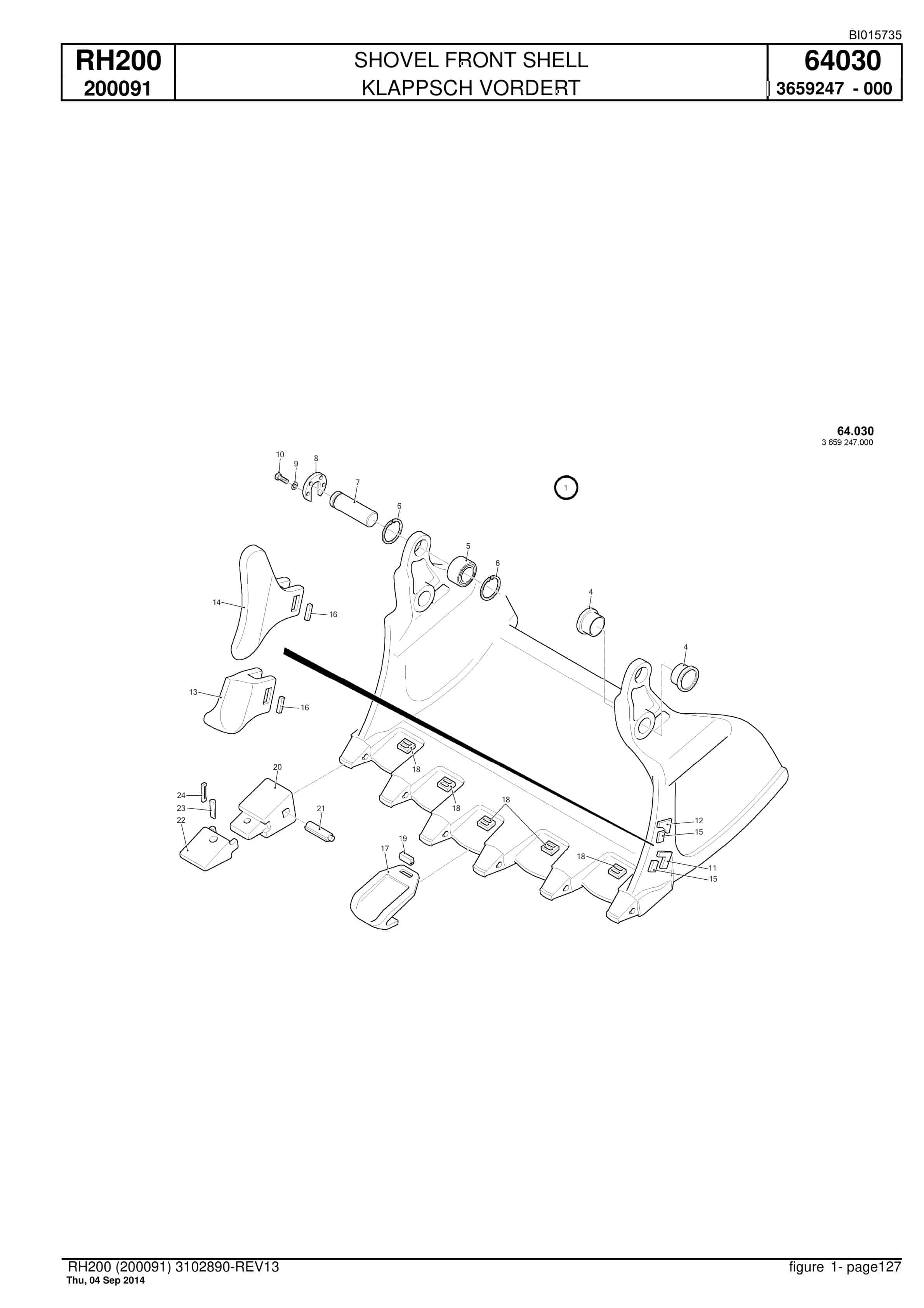 Caterpillar 6050 AC FS Hydraulic Shovel Spare Parts Manual BI015735-4