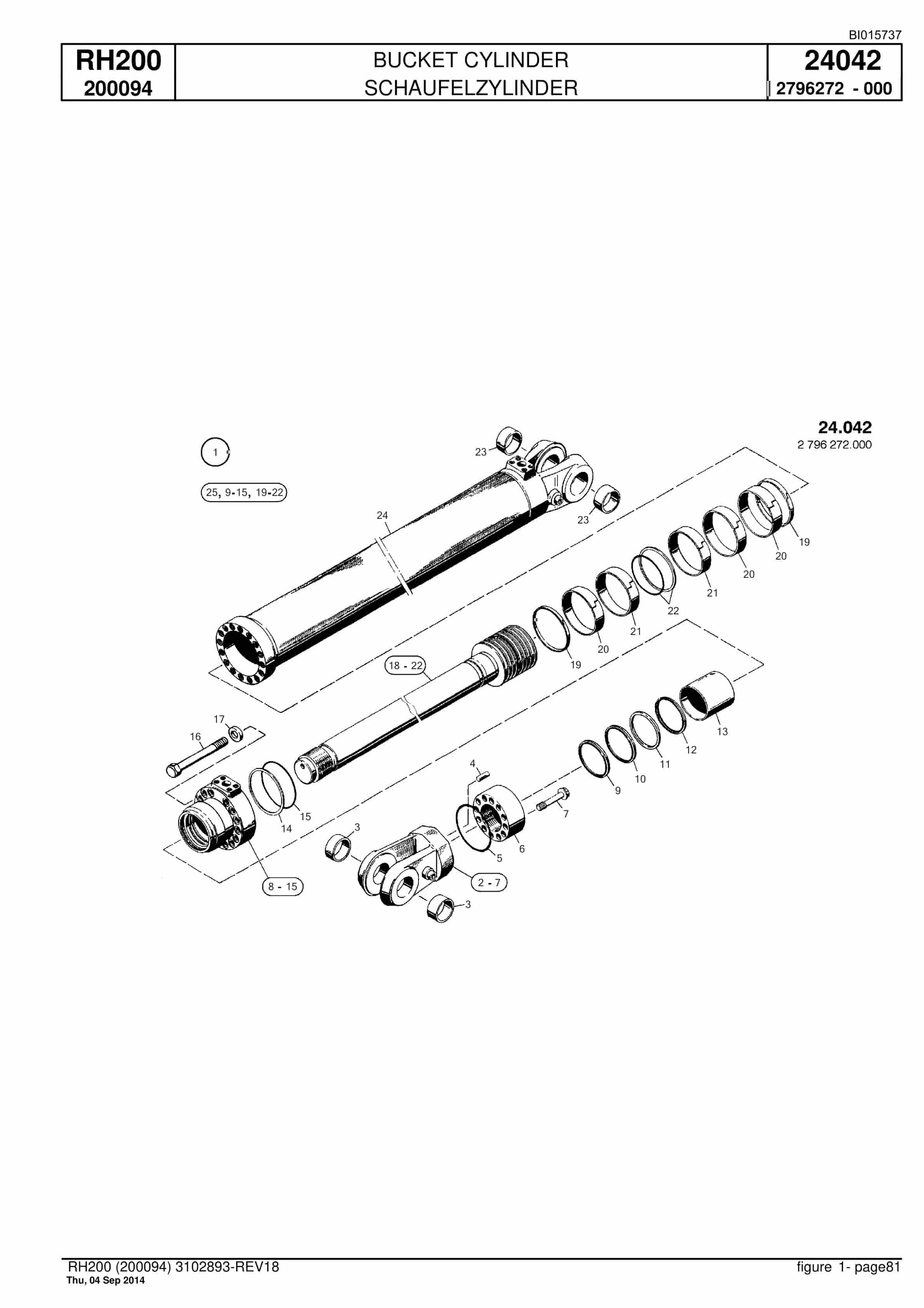 Caterpillar 6050 AC FS Hydraulic Shovel Spare Parts Manual BI015737-2