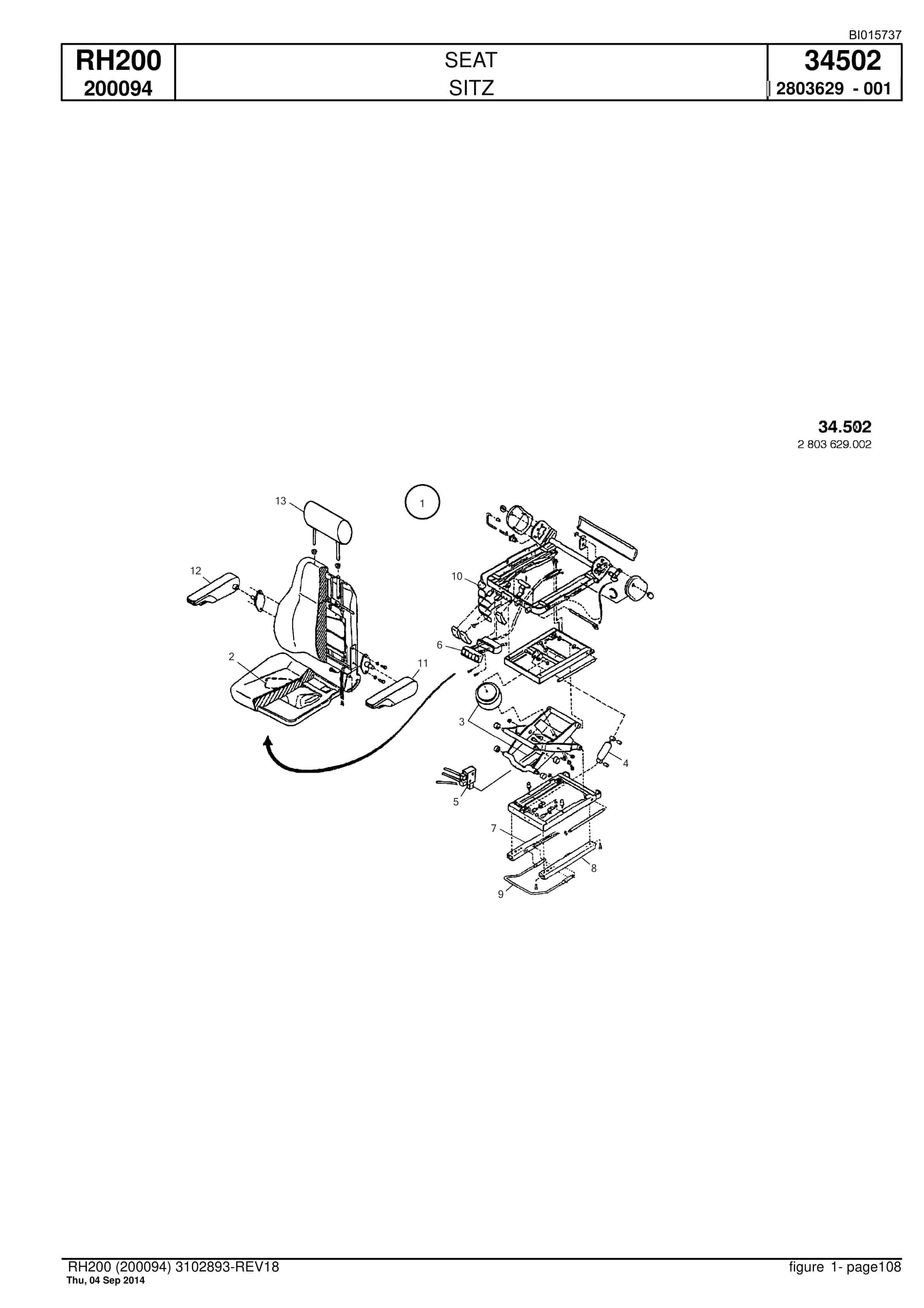 Caterpillar 6050 AC FS Hydraulic Shovel Spare Parts Manual BI015737-3