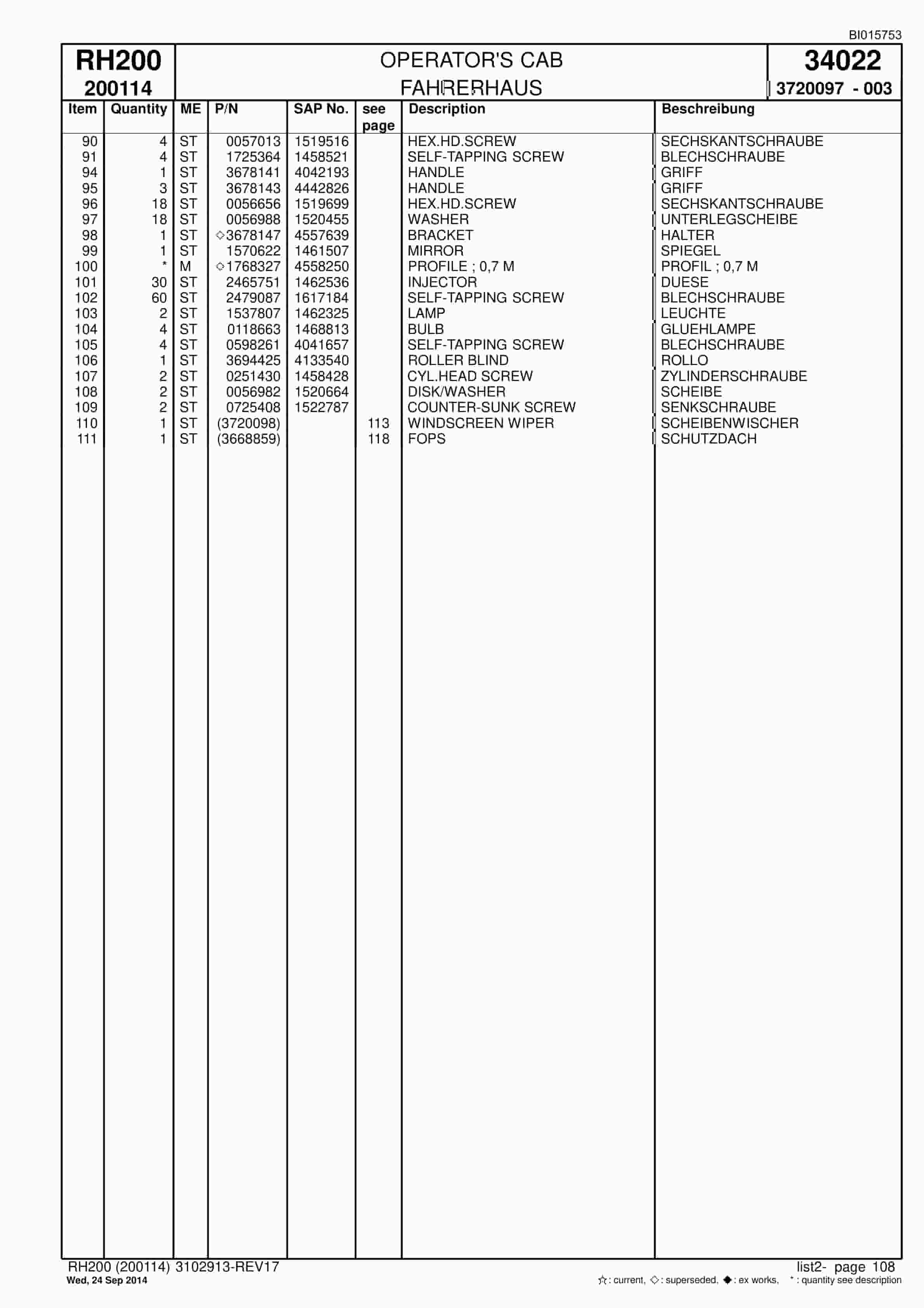 Caterpillar 6050 AC FS Hydraulic Shovel Spare Parts Manual BI015753-3