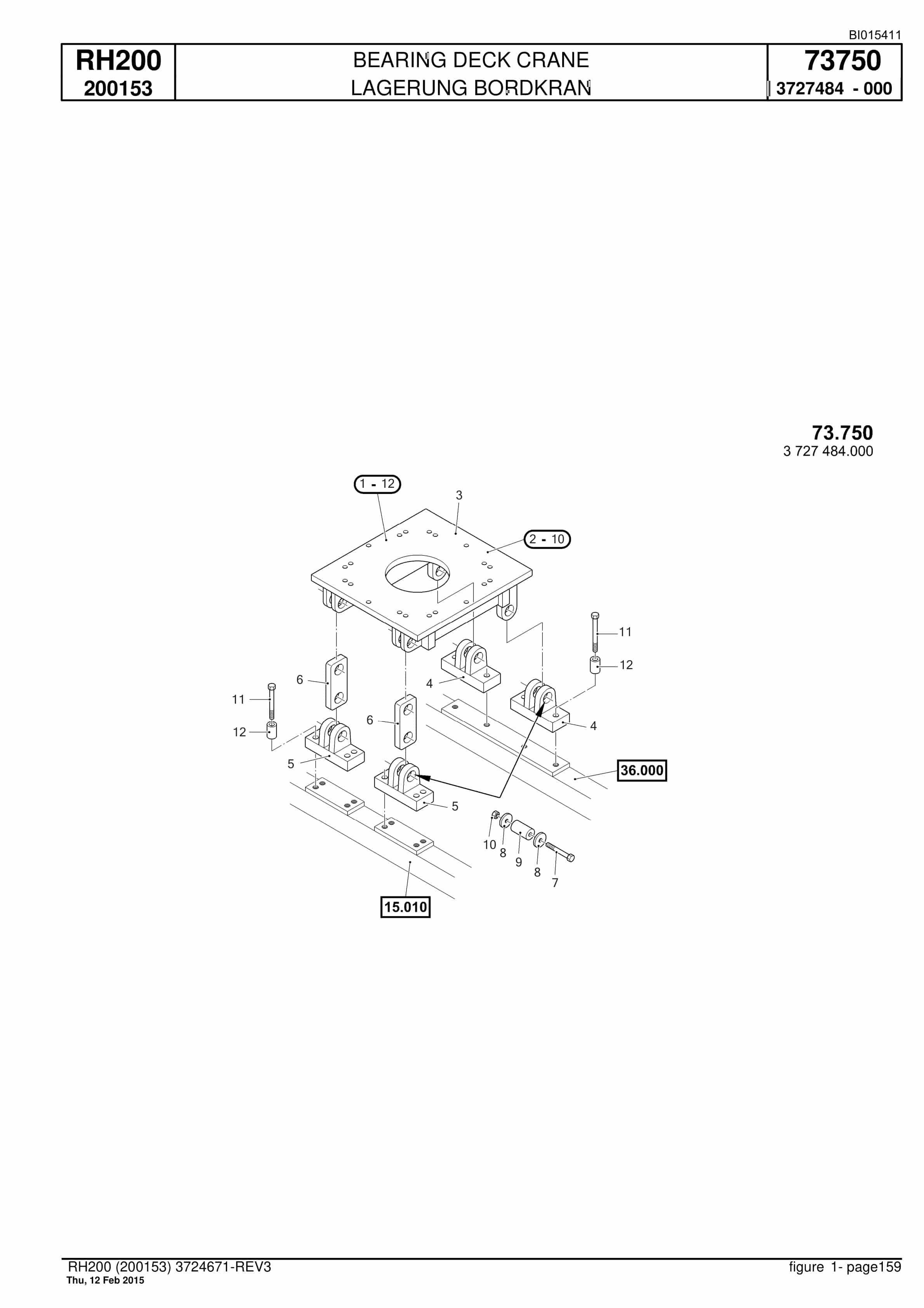 Caterpillar 6050 FS Hydraulic Shovel Spare Parts Manual BI015411-4