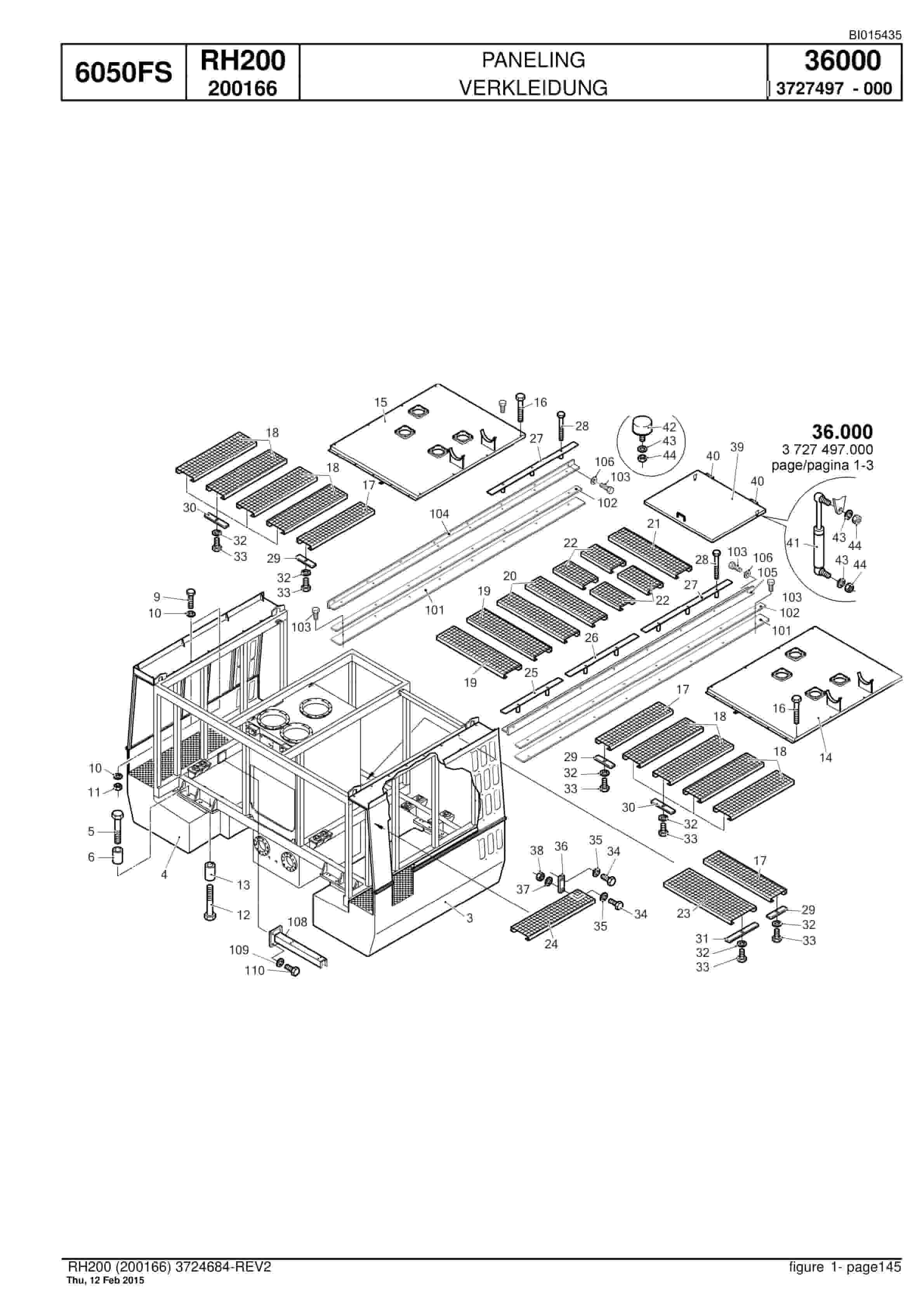 Caterpillar 6050 FS Hydraulic Shovel Spare Parts Manual BI015435-3