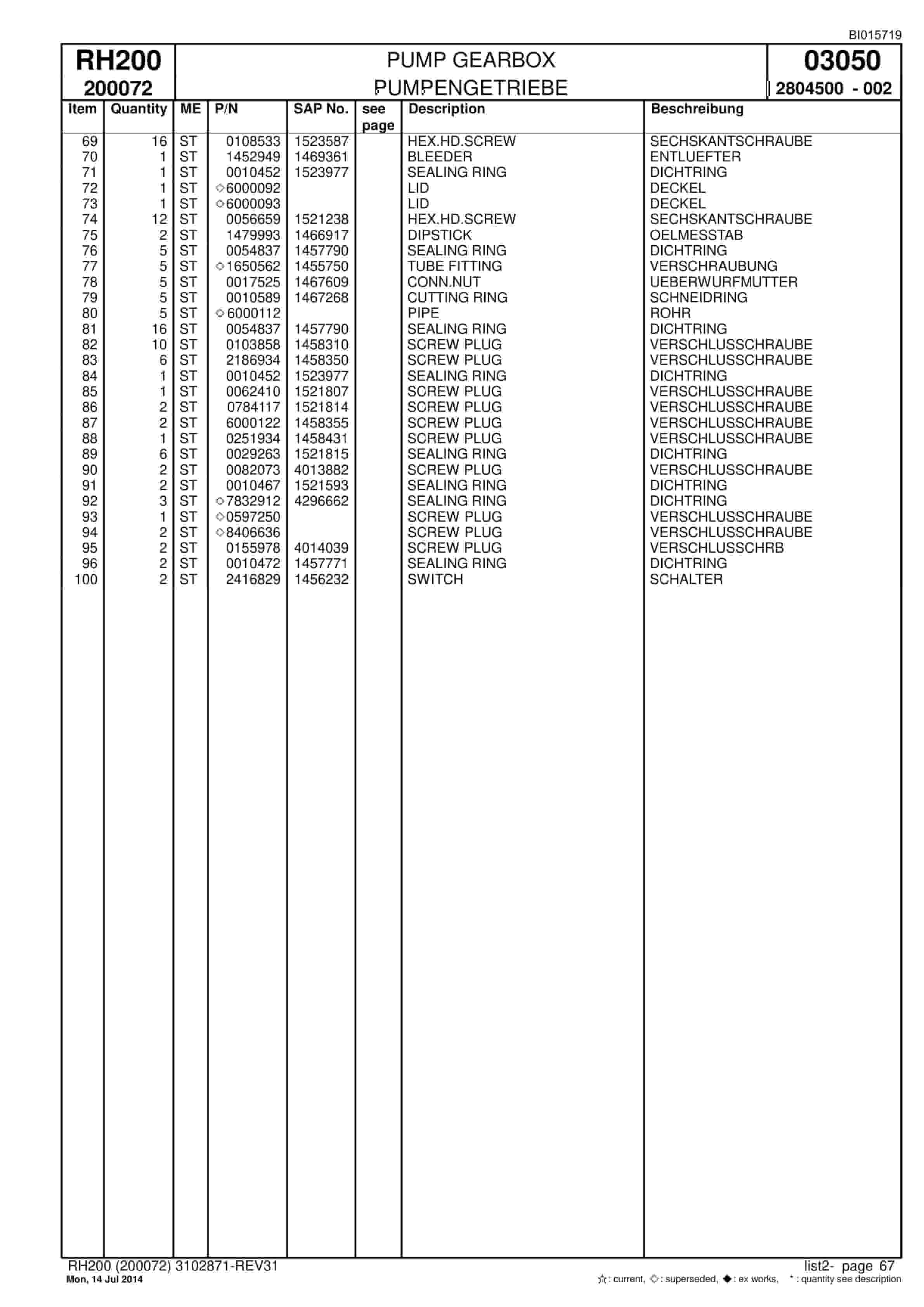 Caterpillar 6050 FS Hydraulic Shovel Spare Parts Manual BI015719-2