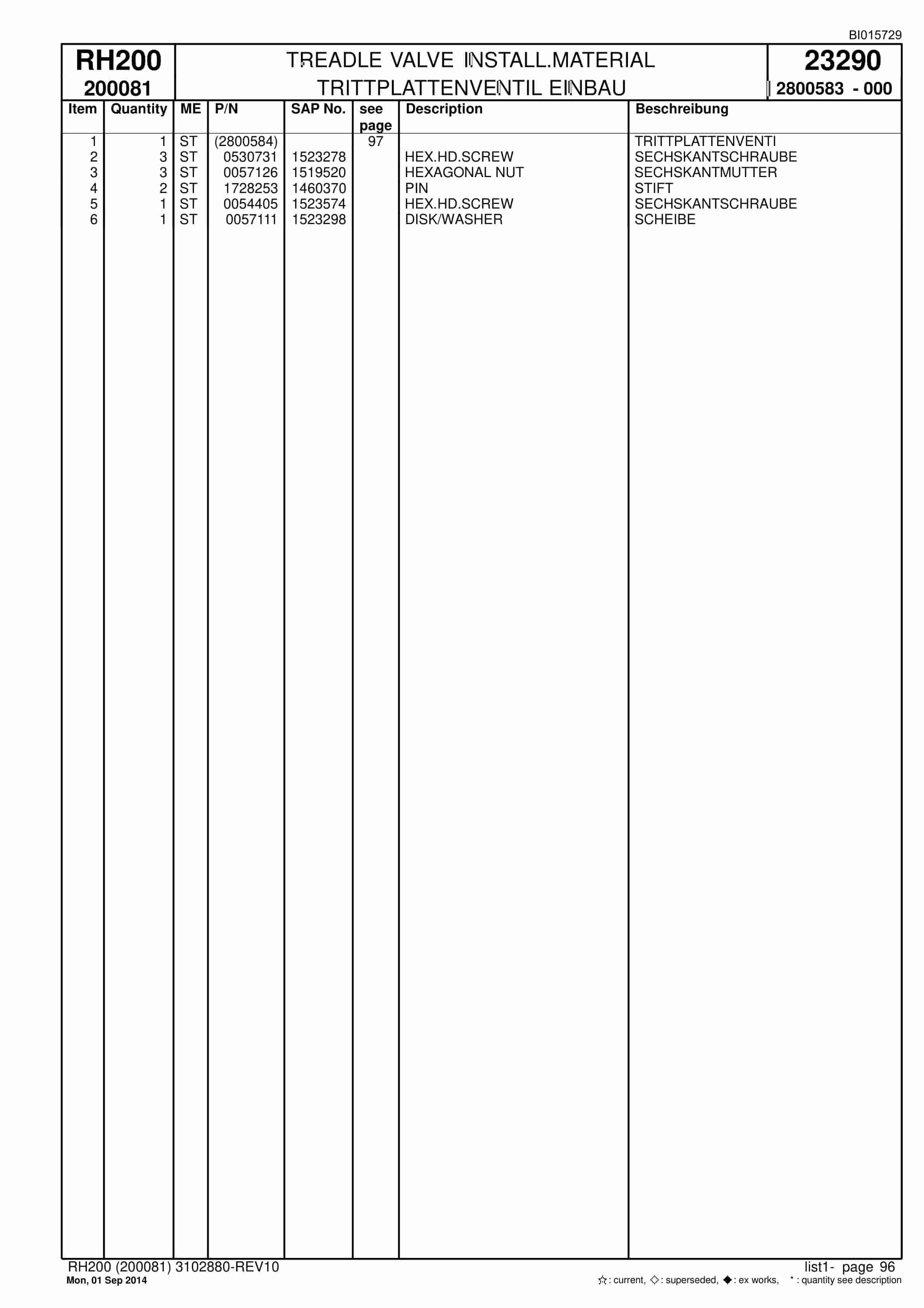 Caterpillar 6050 FS Hydraulic Shovel Spare Parts Manual BI015729-2