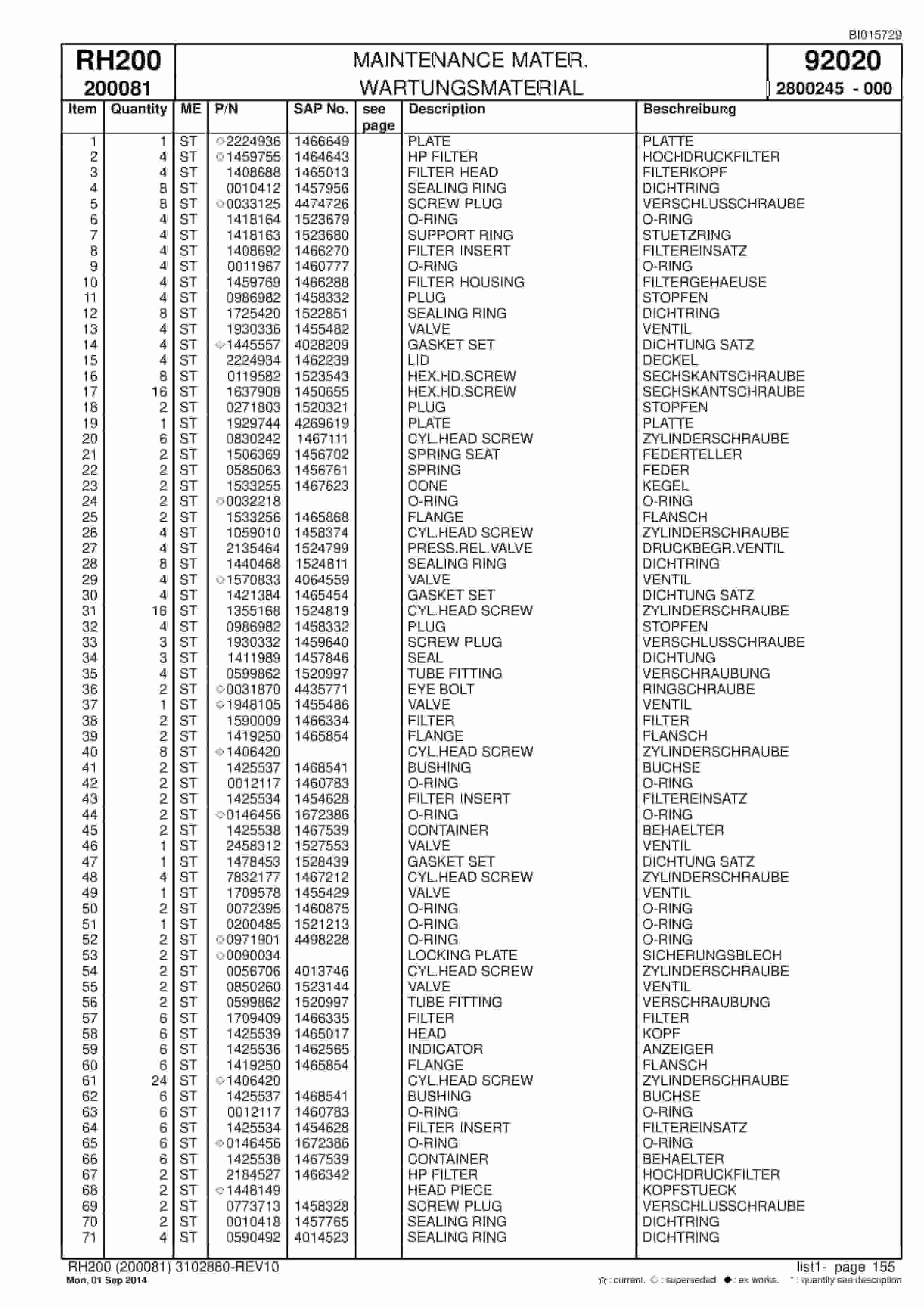 Caterpillar 6050 FS Hydraulic Shovel Spare Parts Manual BI015729-5