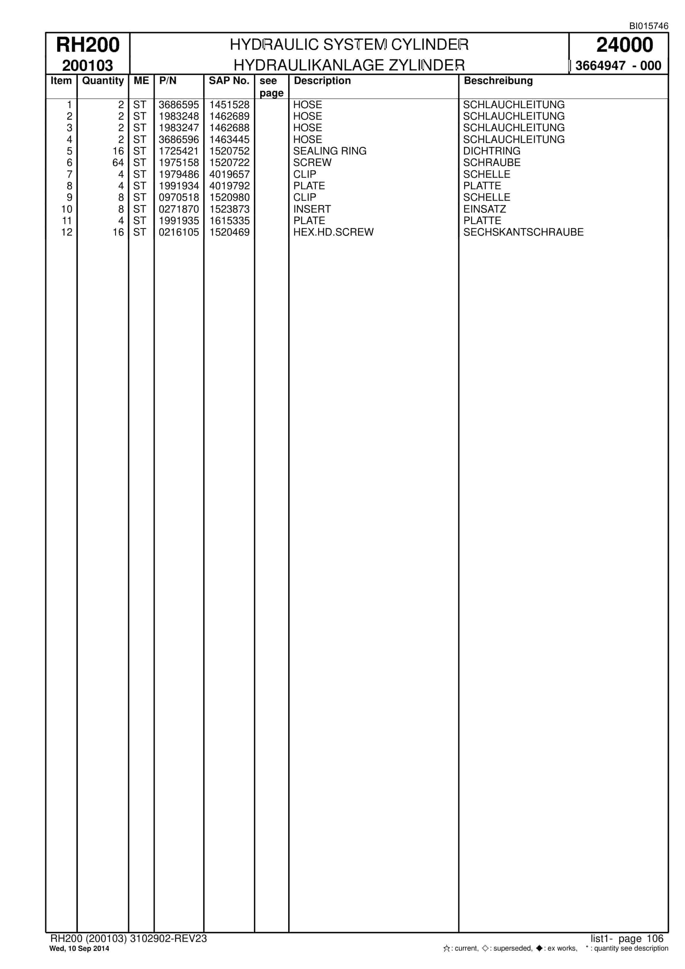 Caterpillar 6050 FS Hydraulic Shovel Spare Parts Manual BI015746-2
