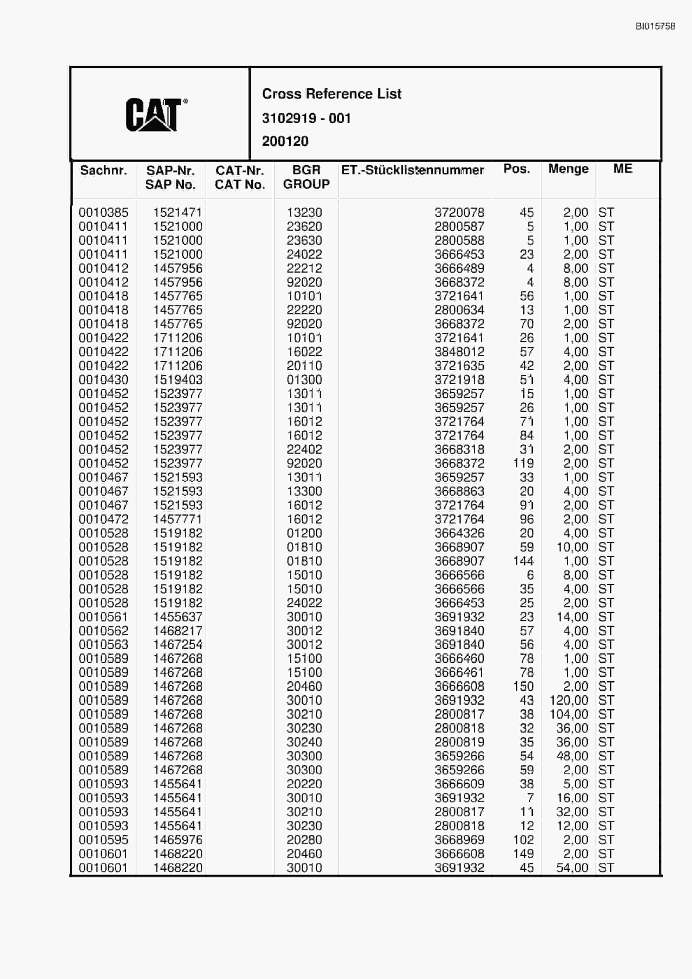 Caterpillar 6050 FS Hydraulic Shovel Spare Parts Manual BI015758-5