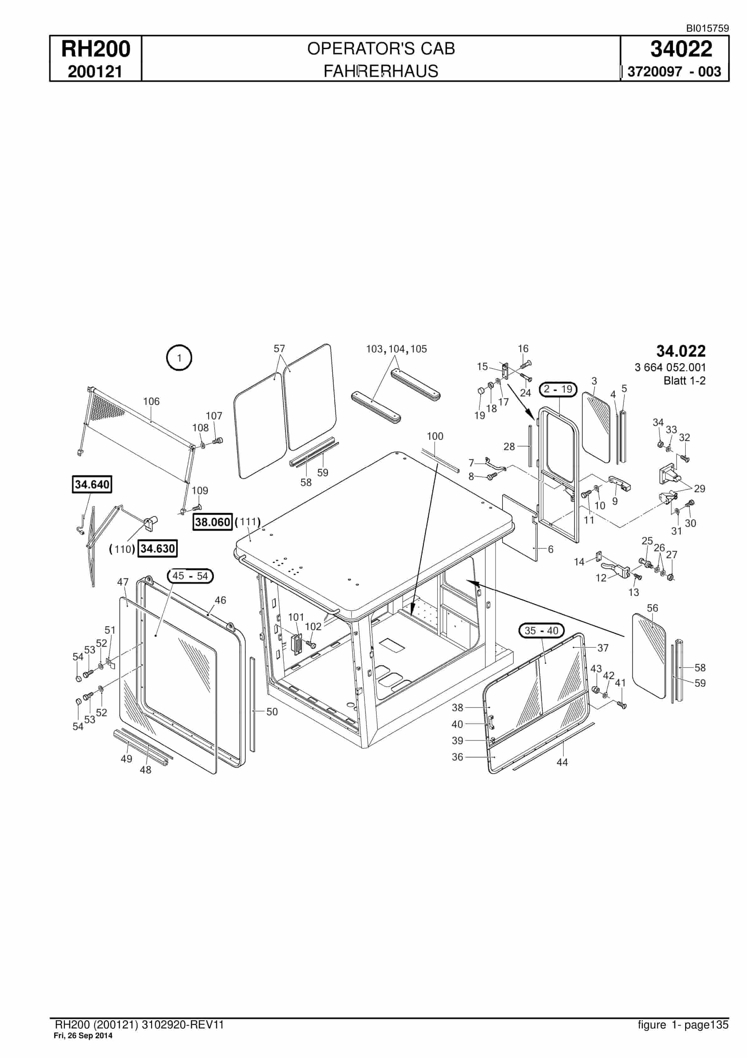 Caterpillar 6050 FS Hydraulic Shovel Spare Parts Manual BI015759-3