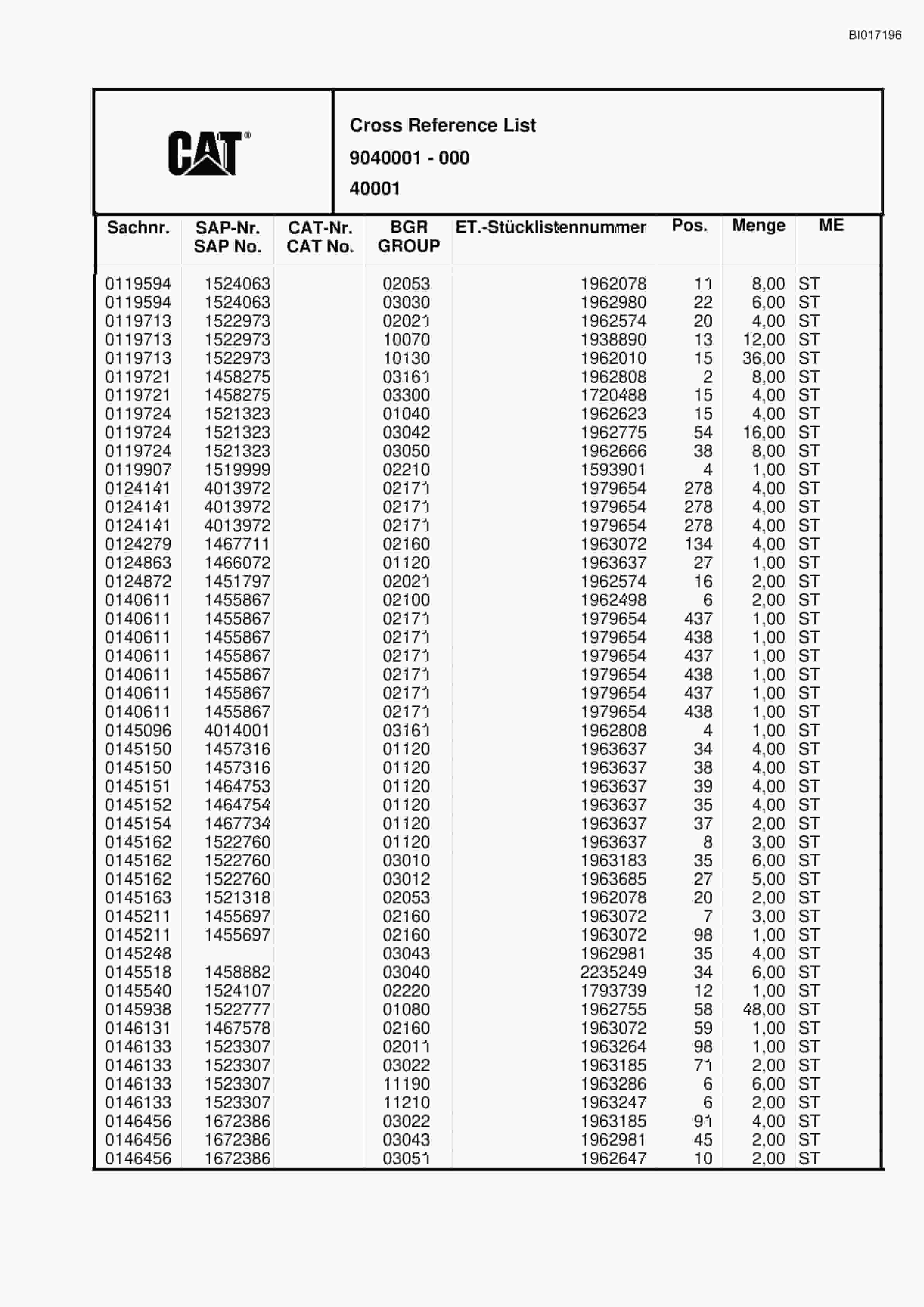 Caterpillar 6050 FS Hydraulic Shovel Spare Parts Manual BI017196-4