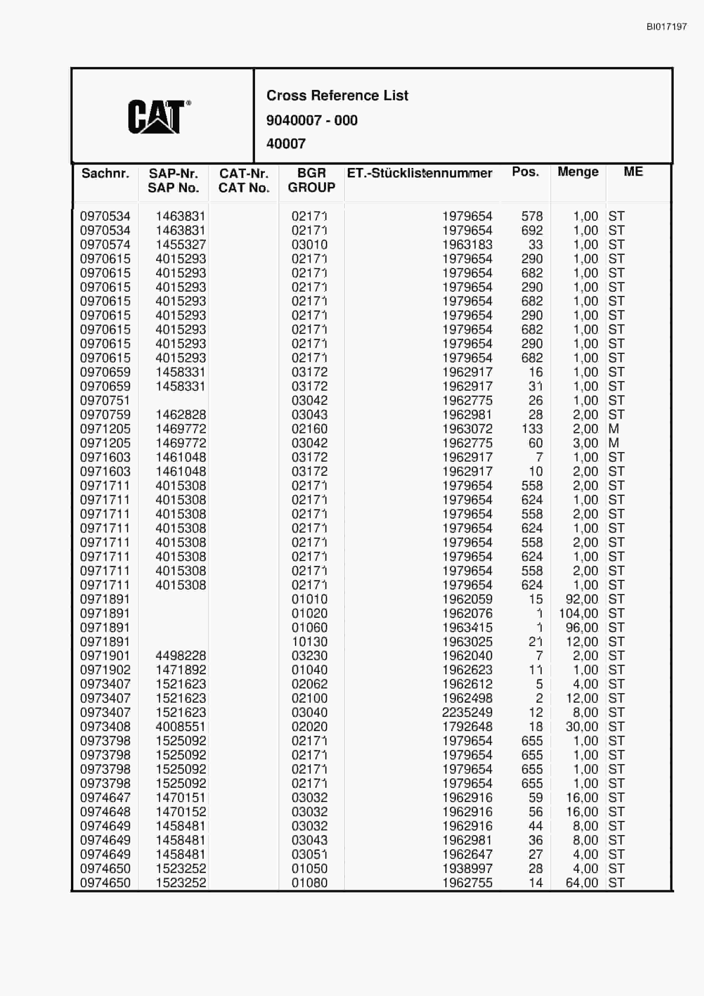 Caterpillar 6050 FS Hydraulic Shovel Spare Parts Manual BI017197-5