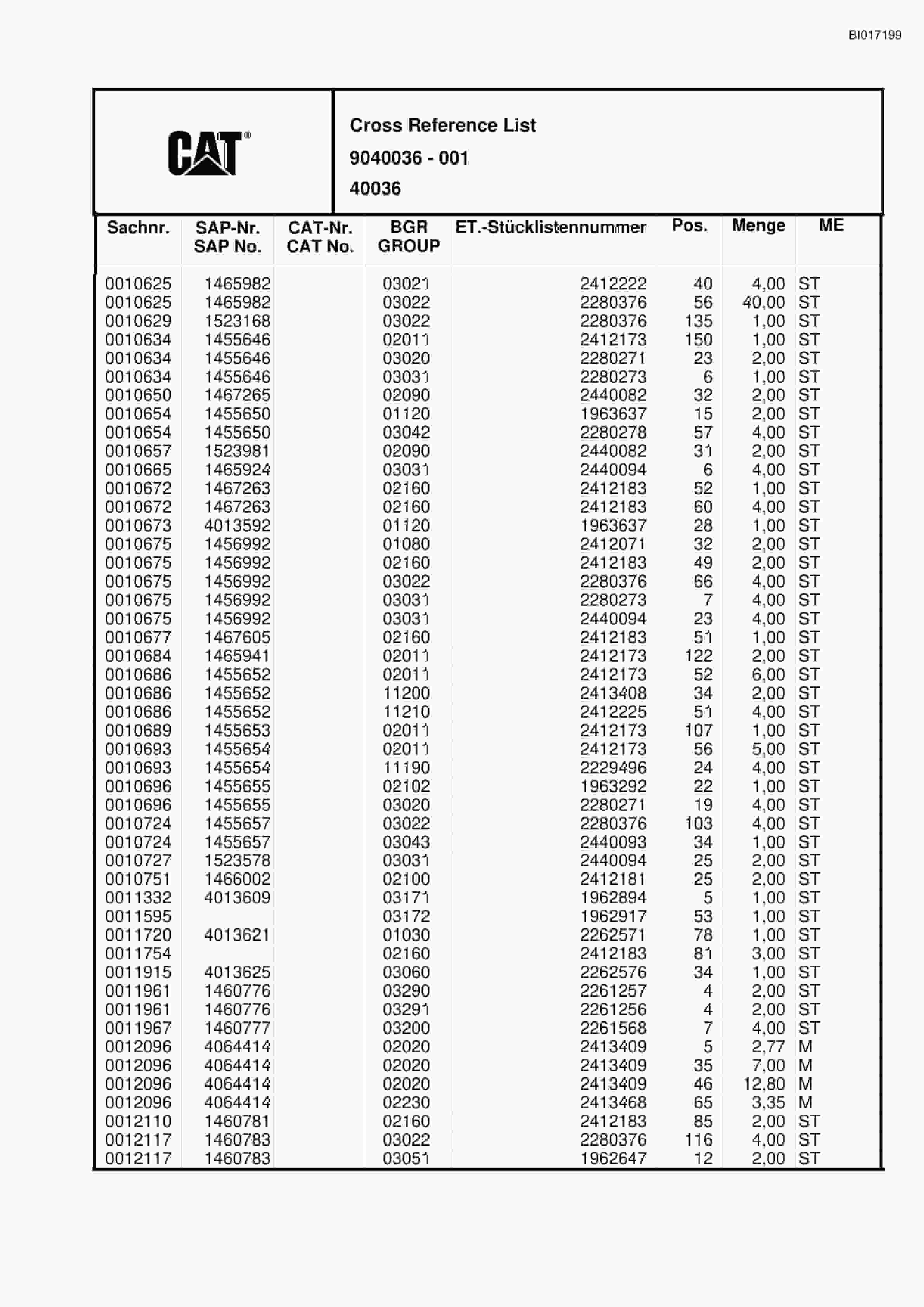 Caterpillar 6050 FS Hydraulic Shovel Spare Parts Manual BI017199-4