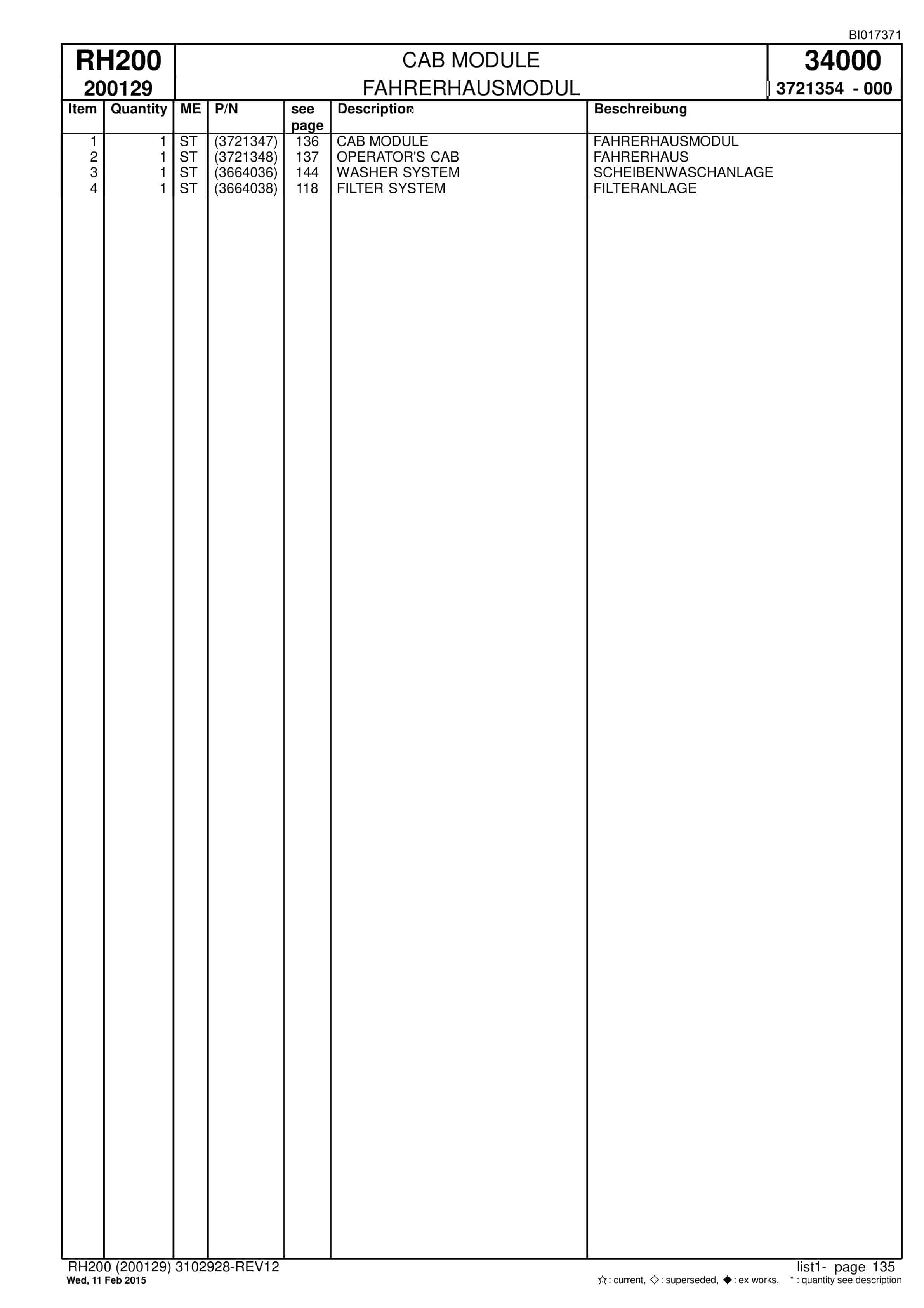 Caterpillar 6050 FS Hydraulic Shovel Spare Parts Manual BI017371-3