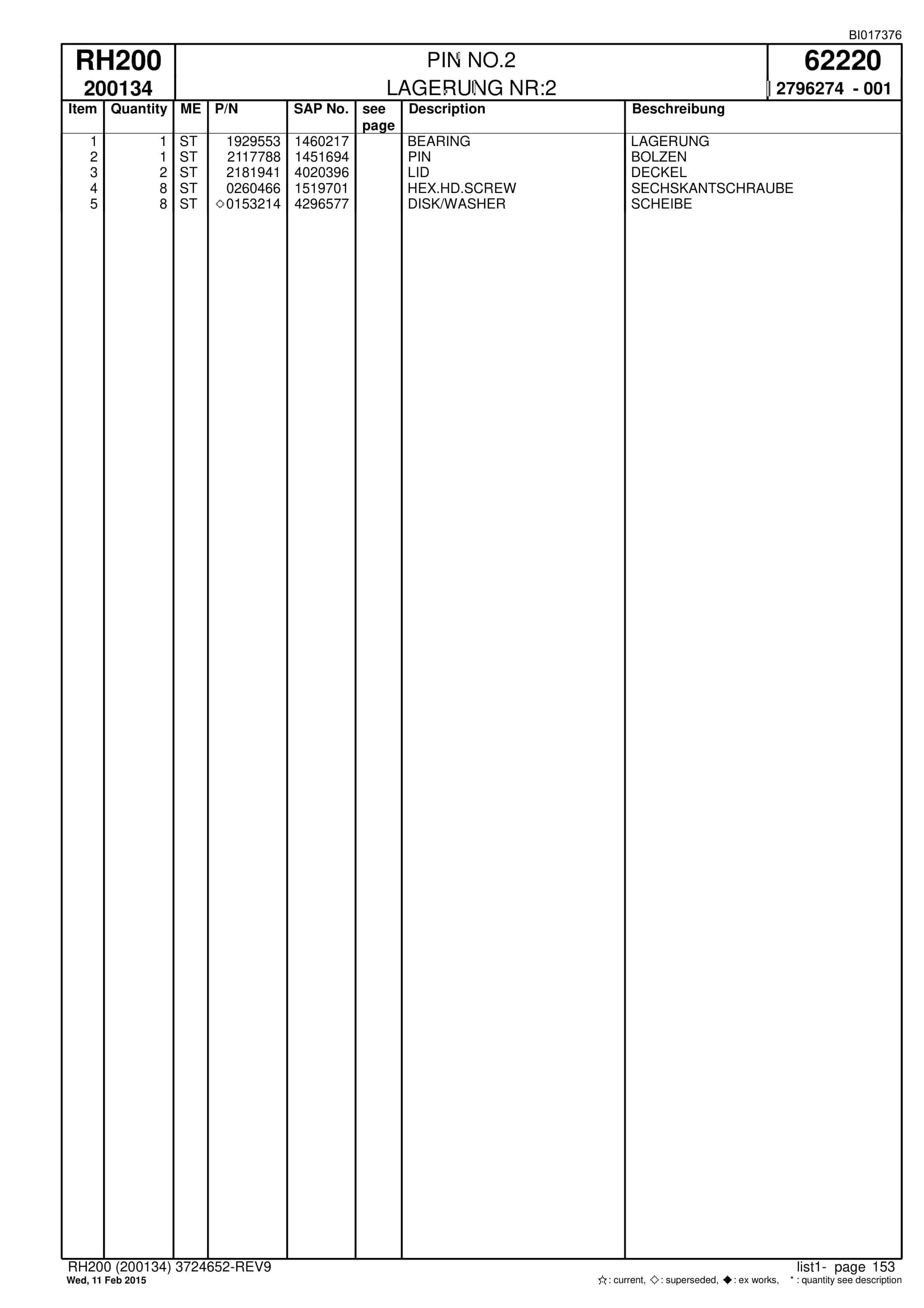 Caterpillar 6050 FS Hydraulic Shovel Spare Parts Manual BI017376-4