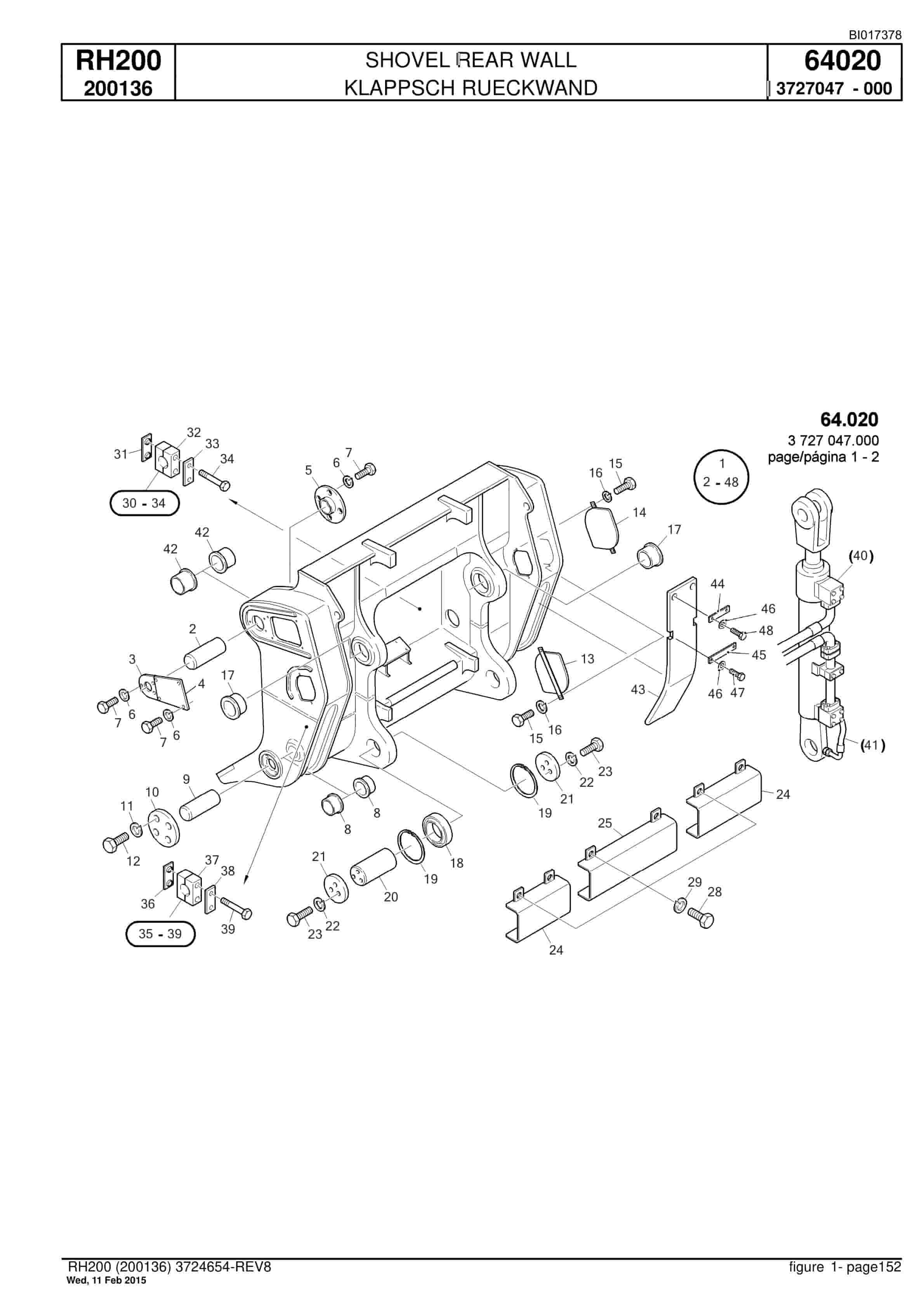 Caterpillar 6050 FS Hydraulic Shovel Spare Parts Manual BI017378-4